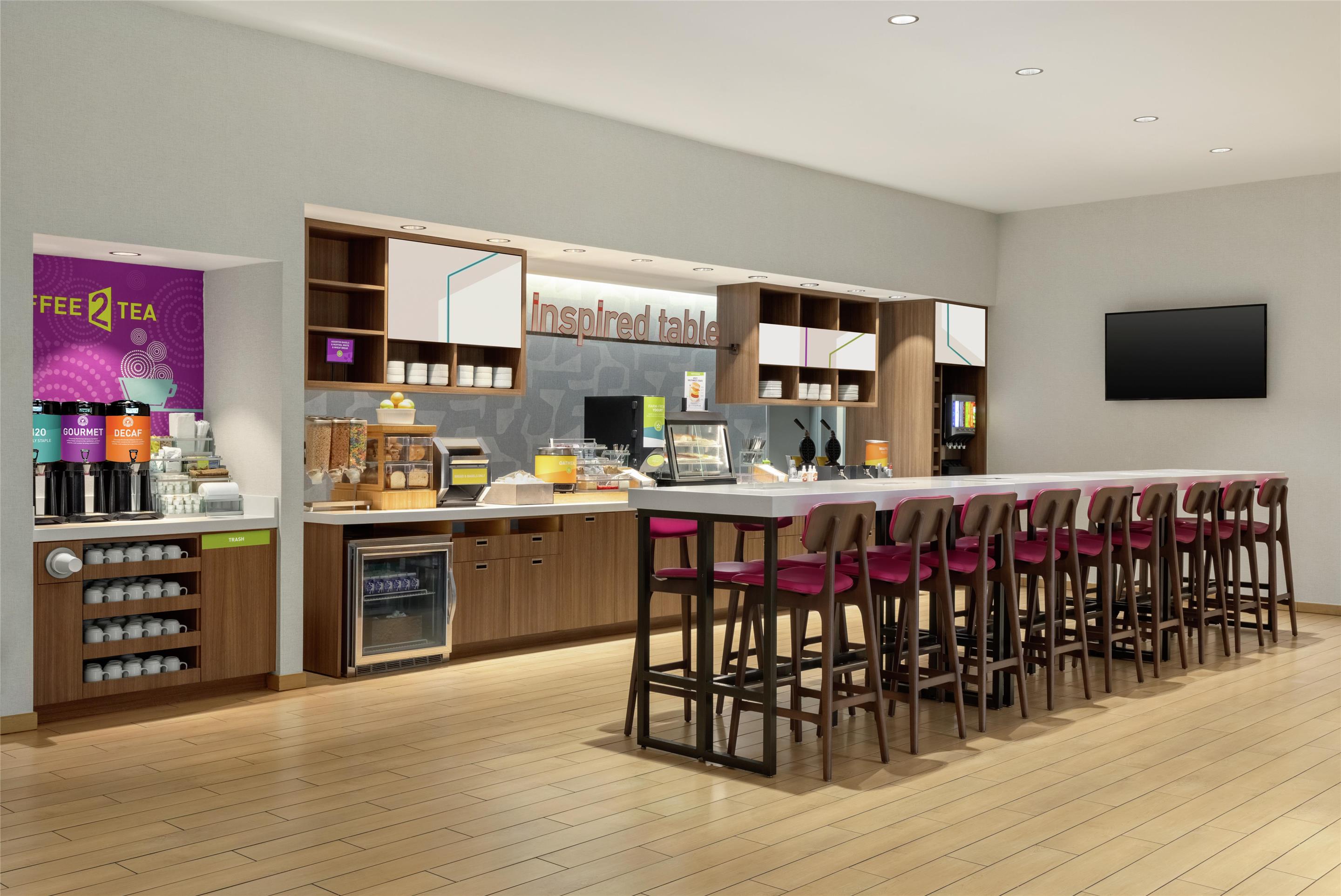 Breakfast Area | Home2 Suites by Hilton Houston Energy Corridor