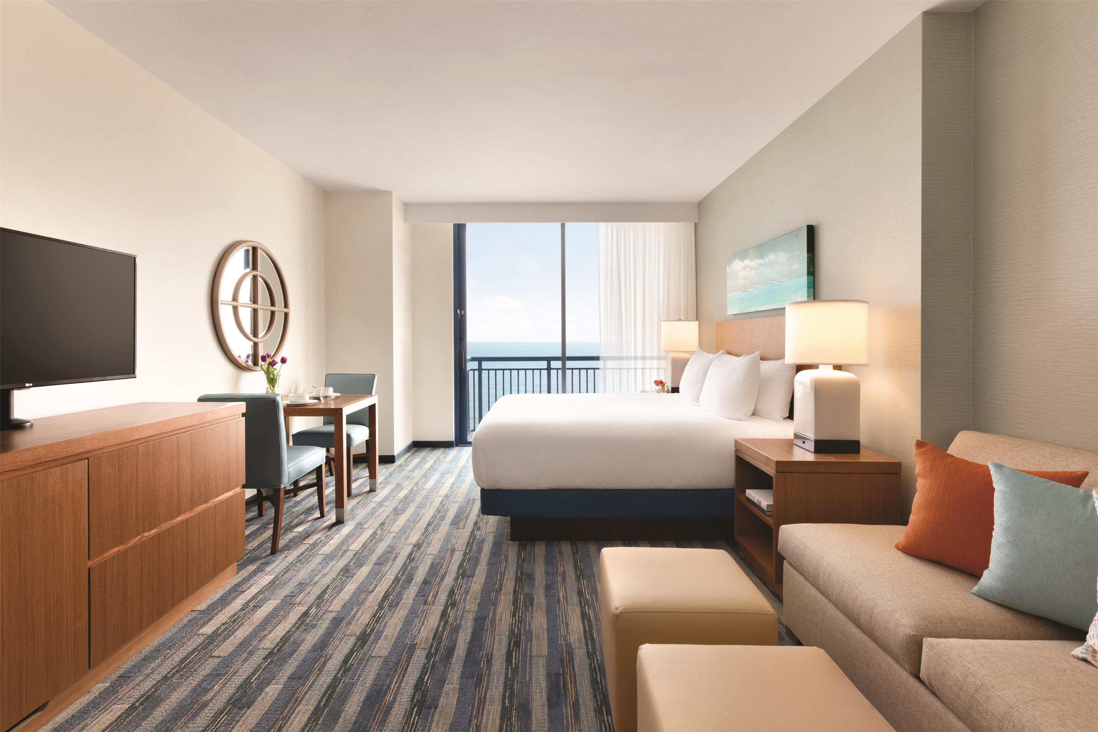Hyatt House Virginia Beach / Oceanfront Room Type - Accessible Oceanfront Studio SuiteRollin Shower King Bed (plus sofa bed) Hyatt House Virginia Beach / Oceanfront Room Type - Accessible Oceanfront Studio SuiteRollin Shower King Bed (plus sofa bed)