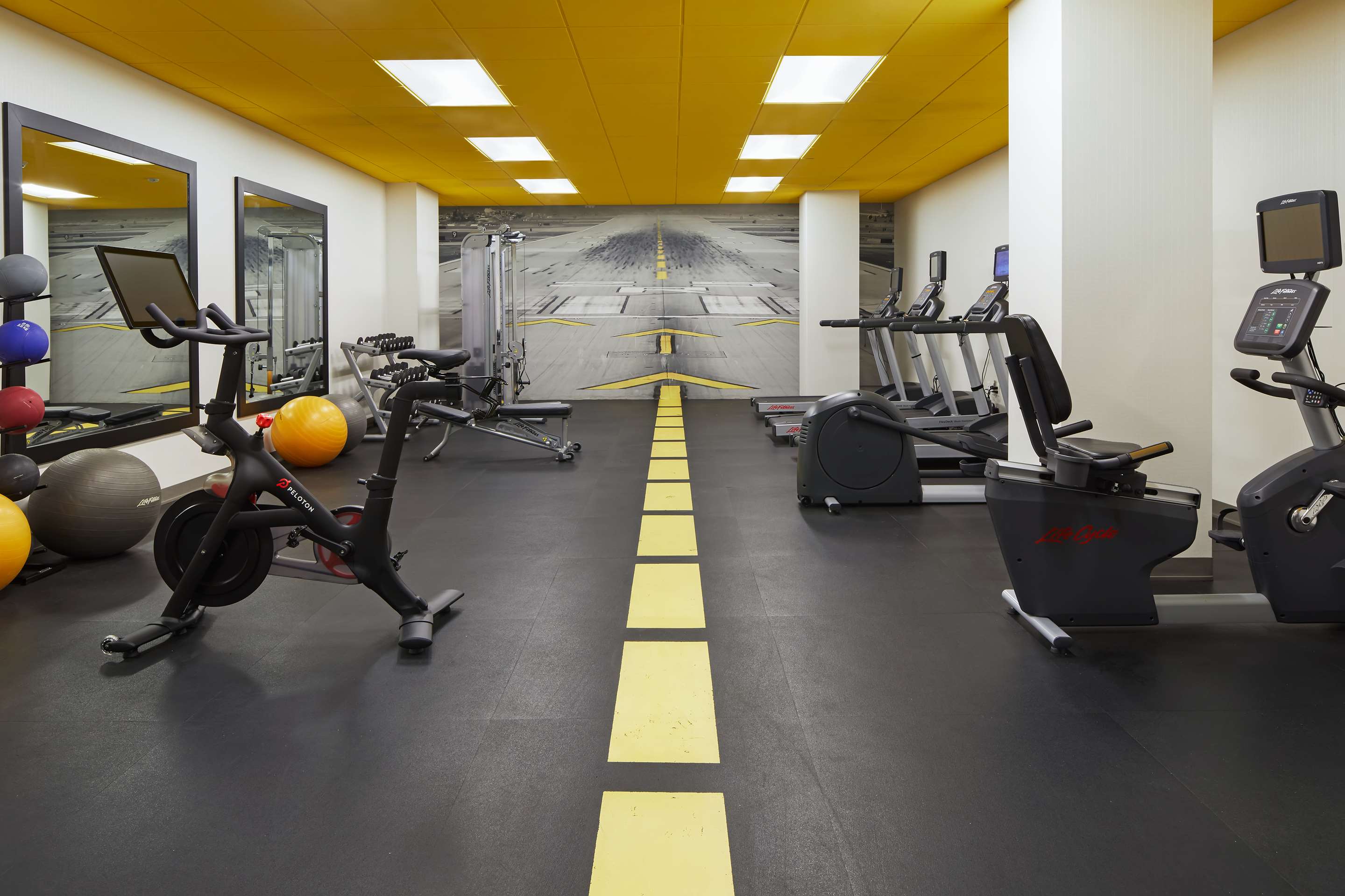 Health club fitness center gym | H Hotel Los Angeles, Curio Collection by Hilton