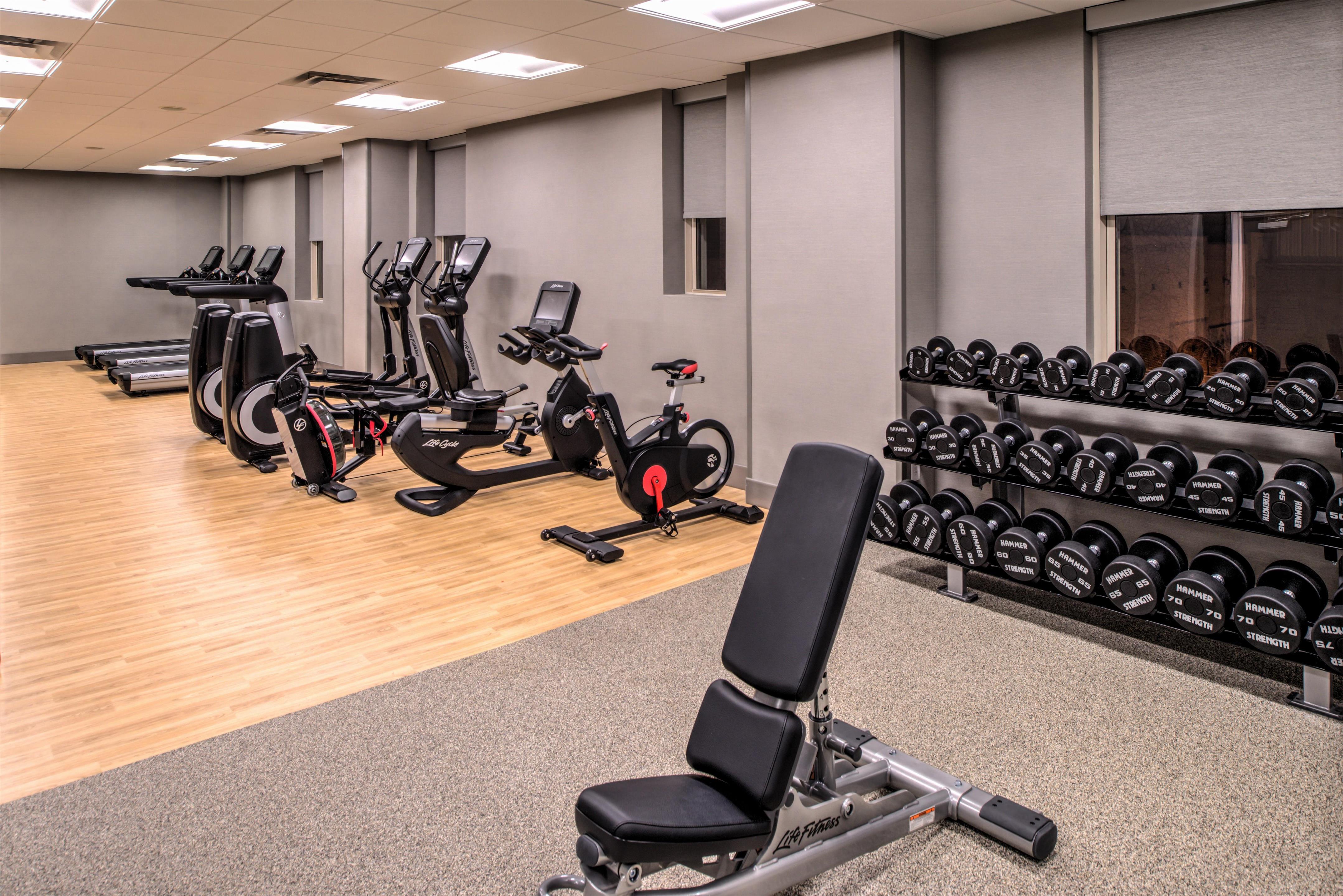 Health club fitness center gym | DoubleTree by Hilton Utica