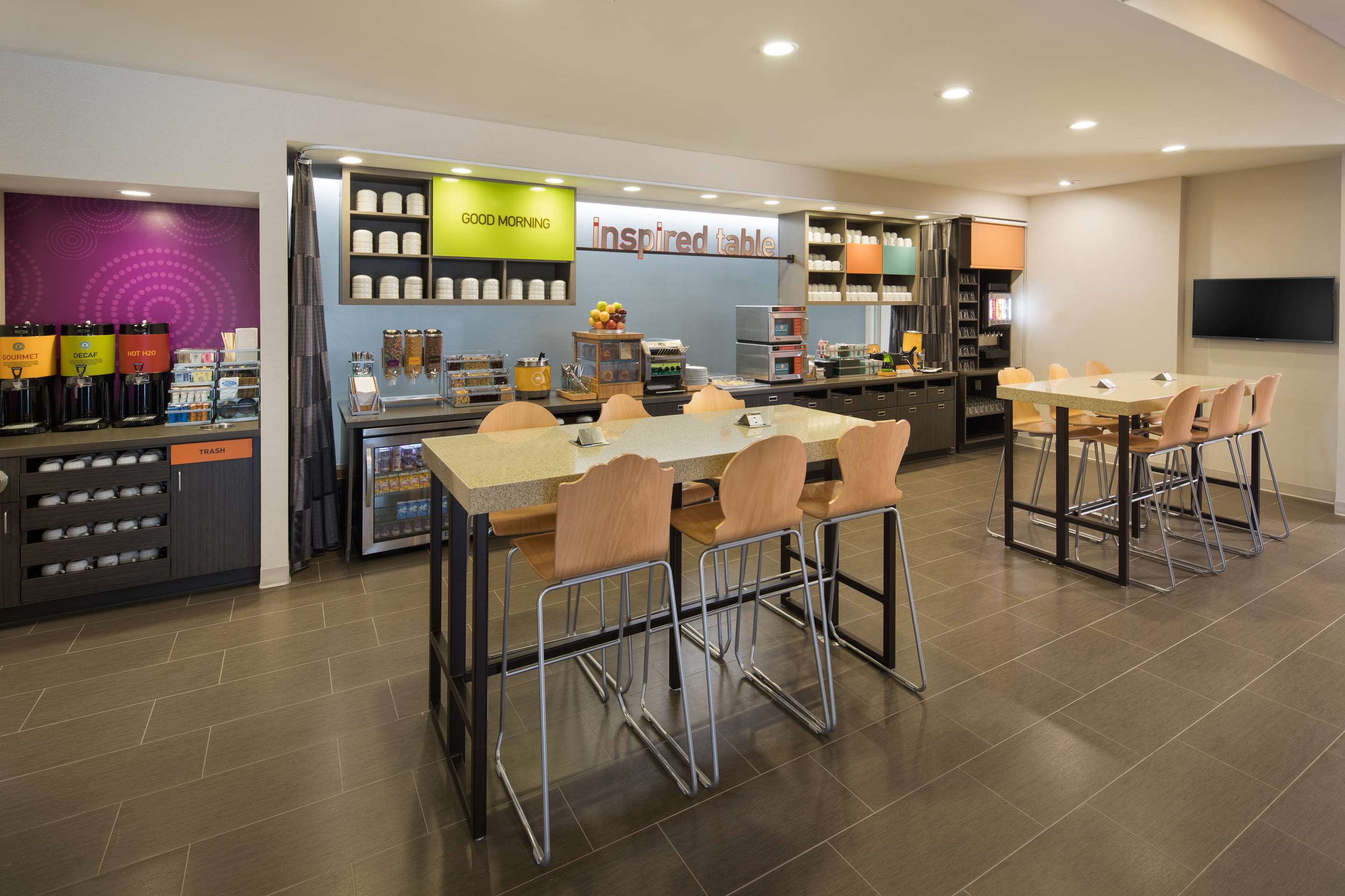 Breakfast Area | Home2 Suites by Hilton Mishawaka South Bend, IN