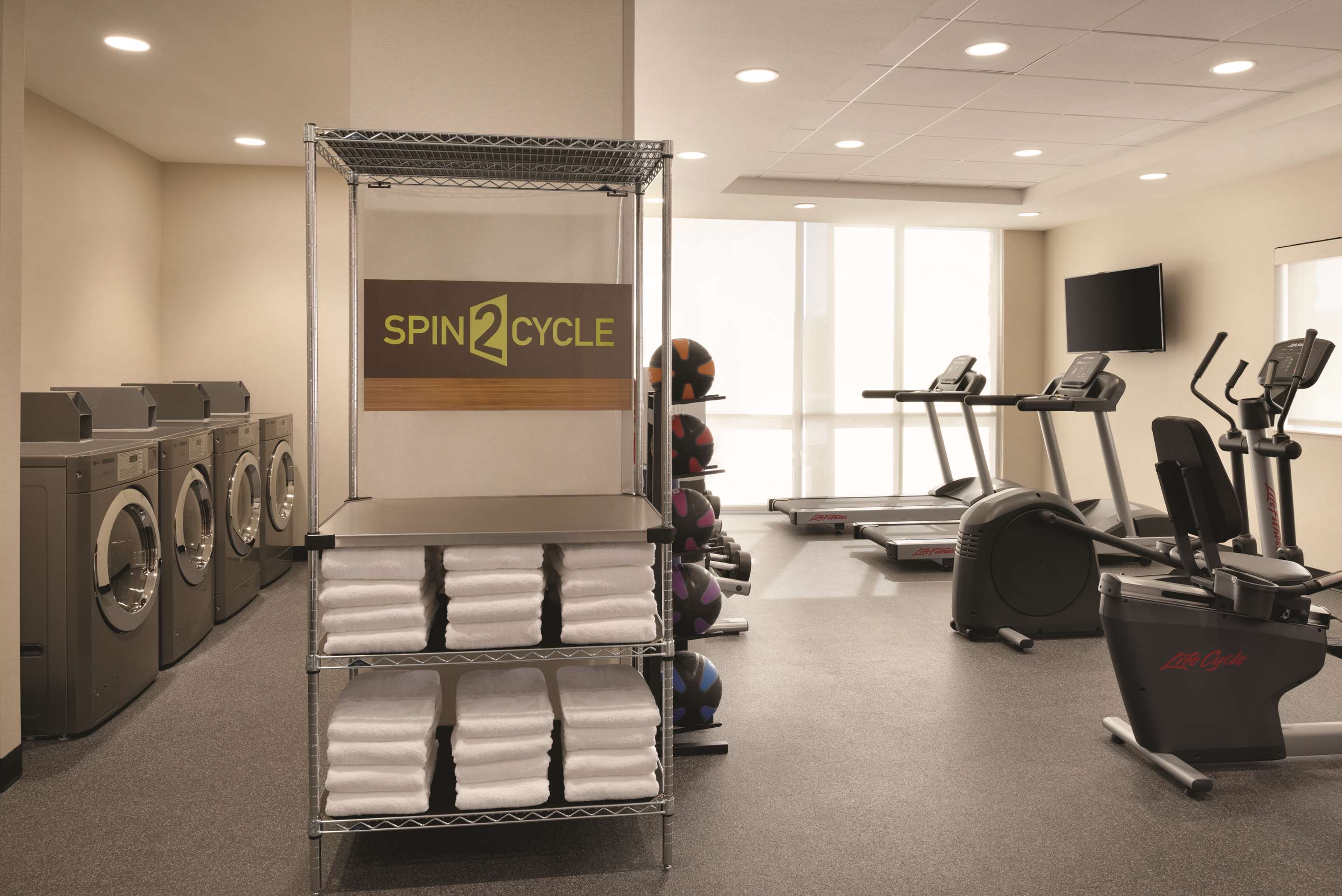 Health club fitness center gym | Home2 Suites Iowa City Coralville