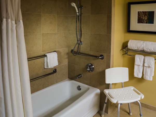 Accessible - 2 Queen, Accessible Bathroom, Shower Chair, Audible Door Knocker, Flat Screen Television, Desk