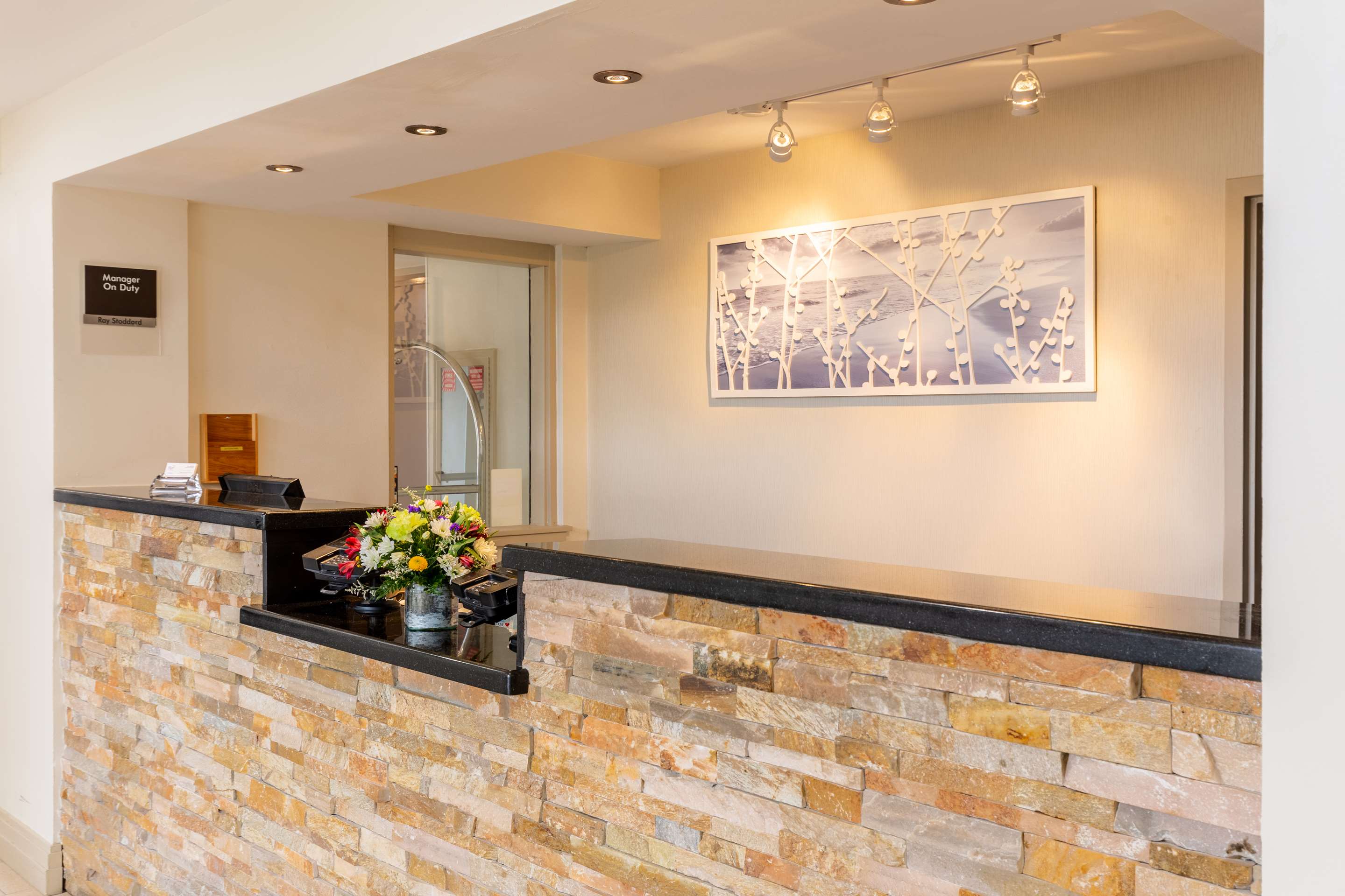 Front desk with friendly staff