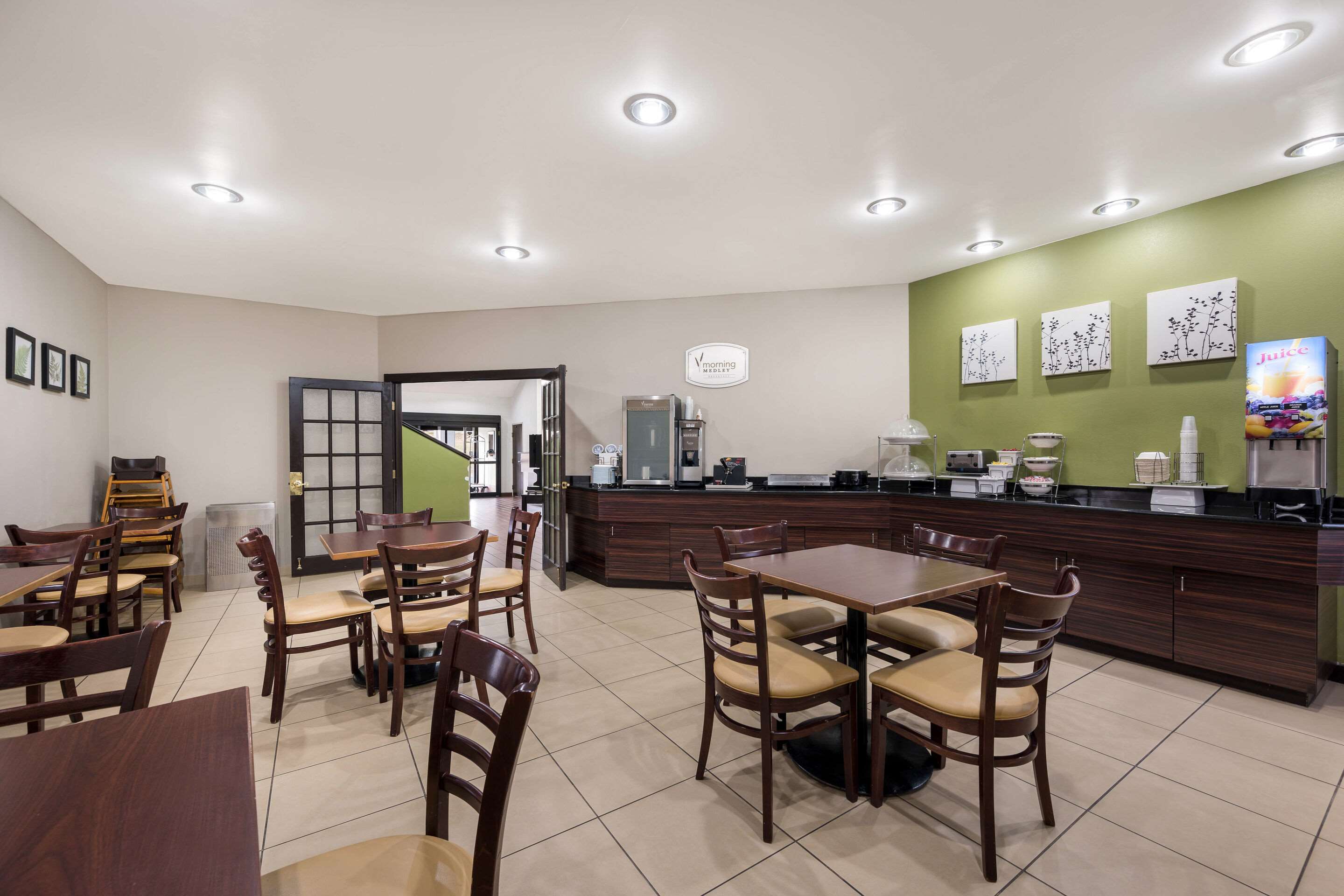 Spacious breakfast area
