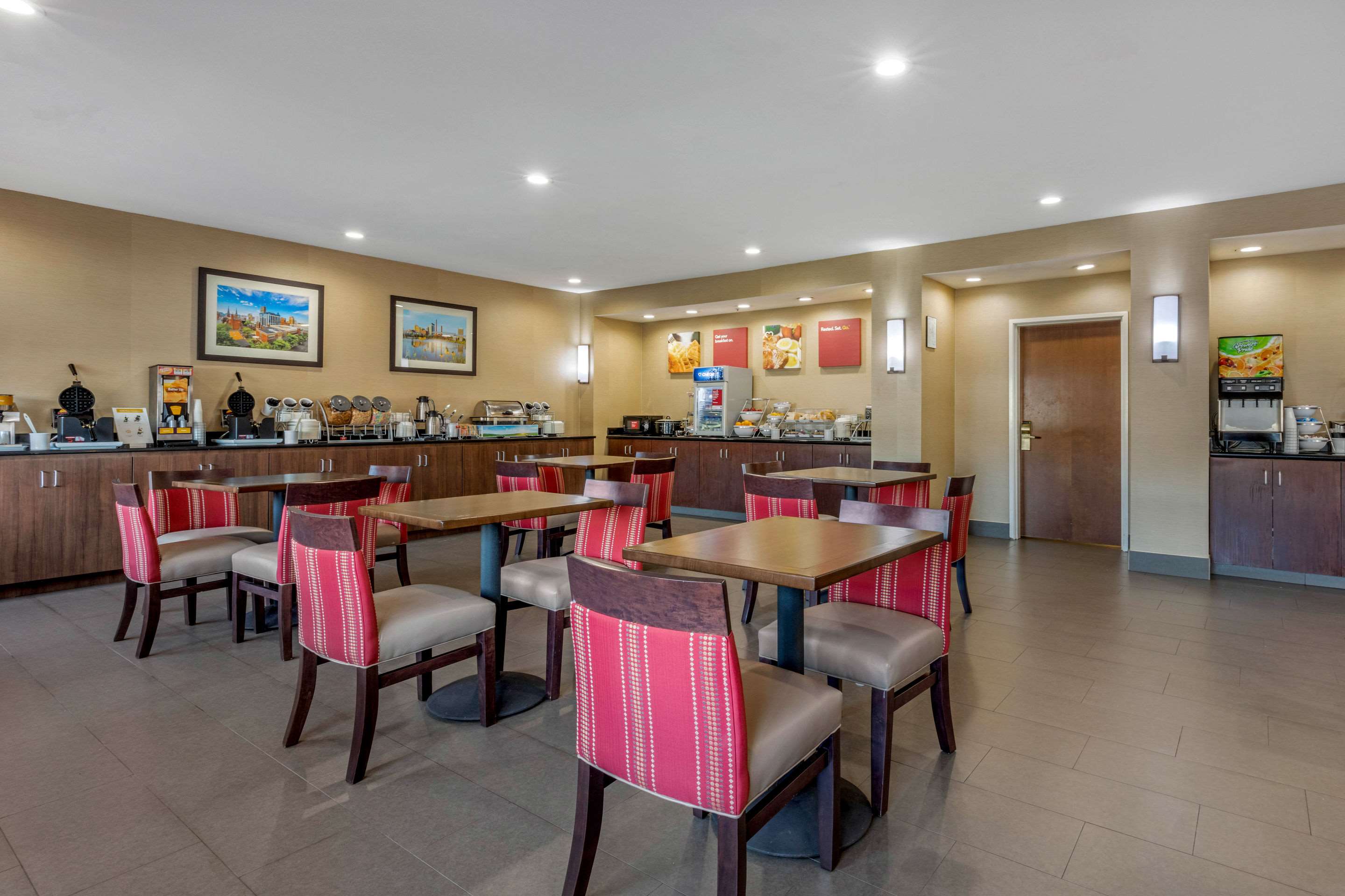 Enjoy breakfast in this seating area