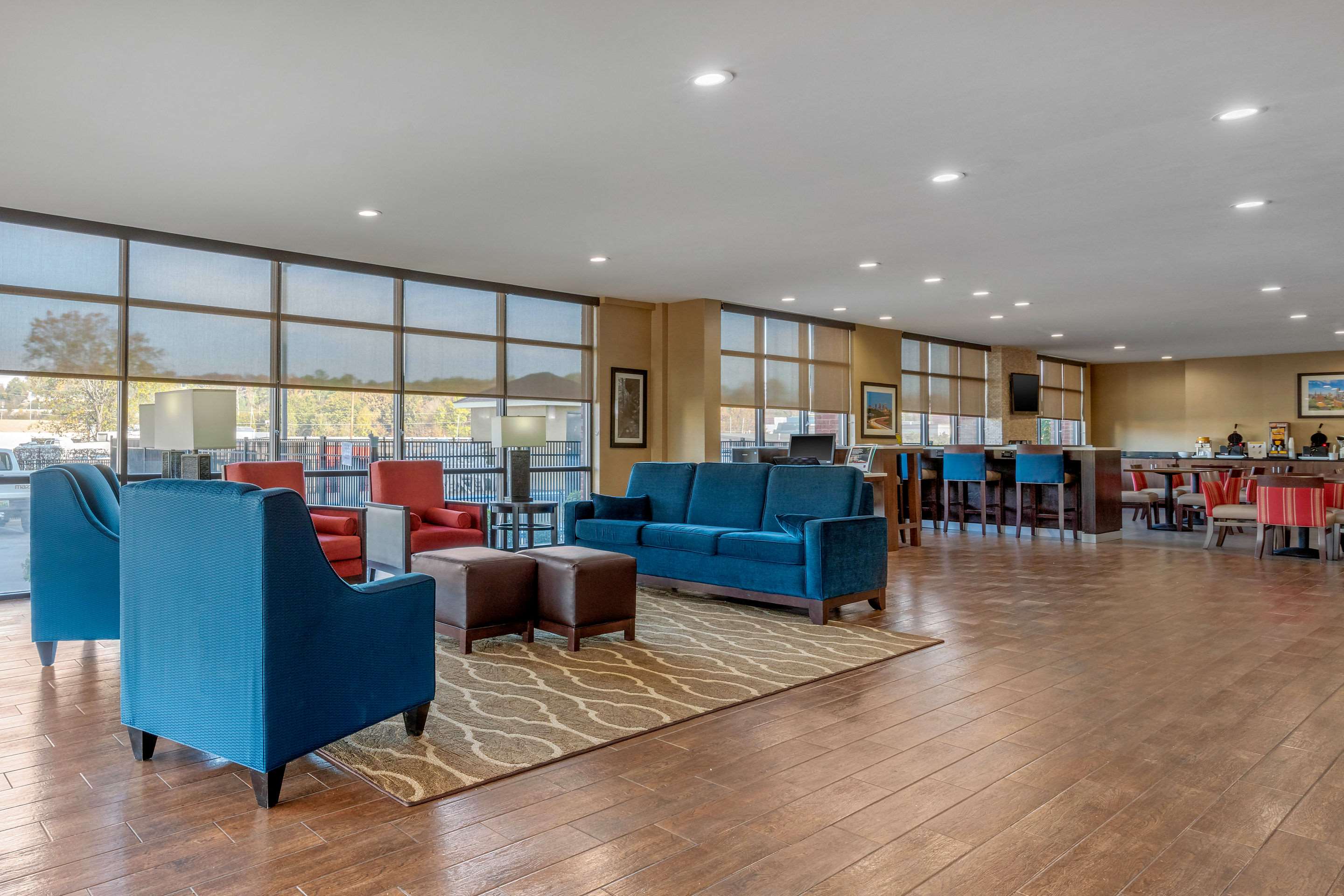 Spacious lobby