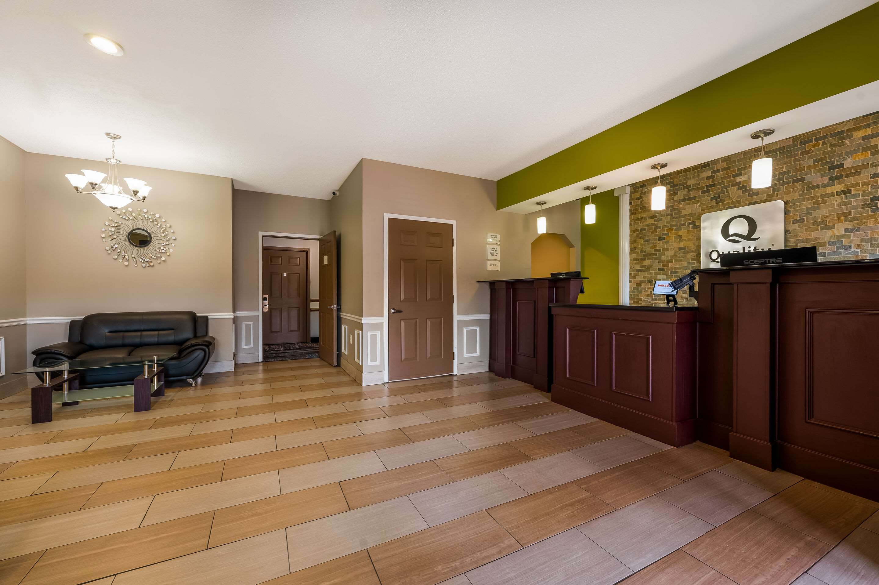 Spacious lobby