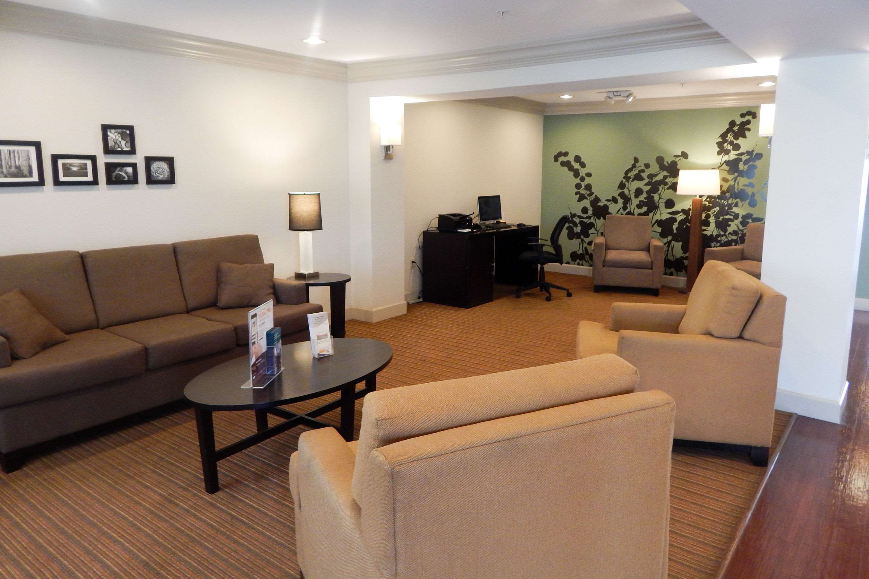 Spacious lobby with sitting area
