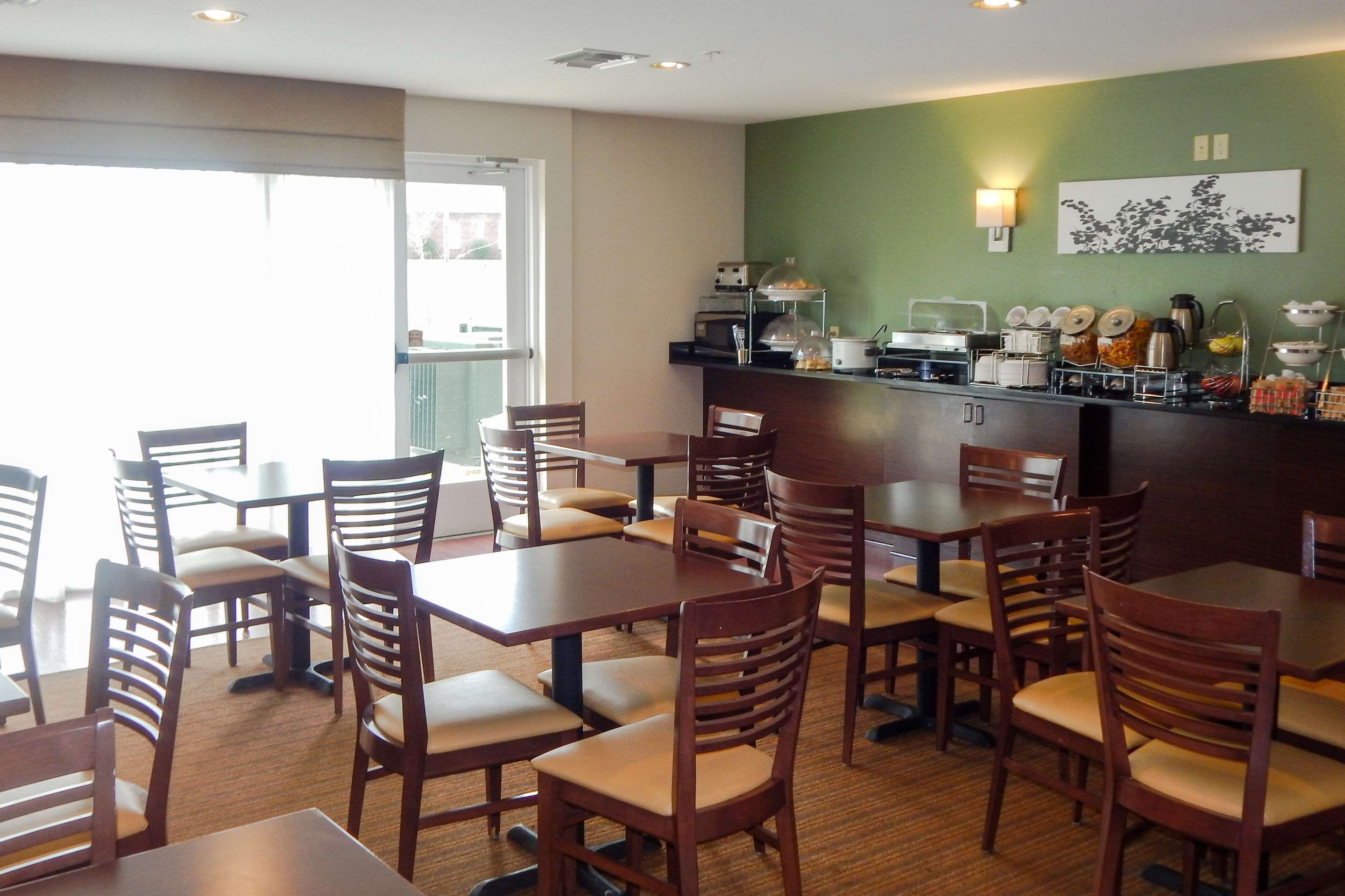 Enjoy breakfast in this seating area