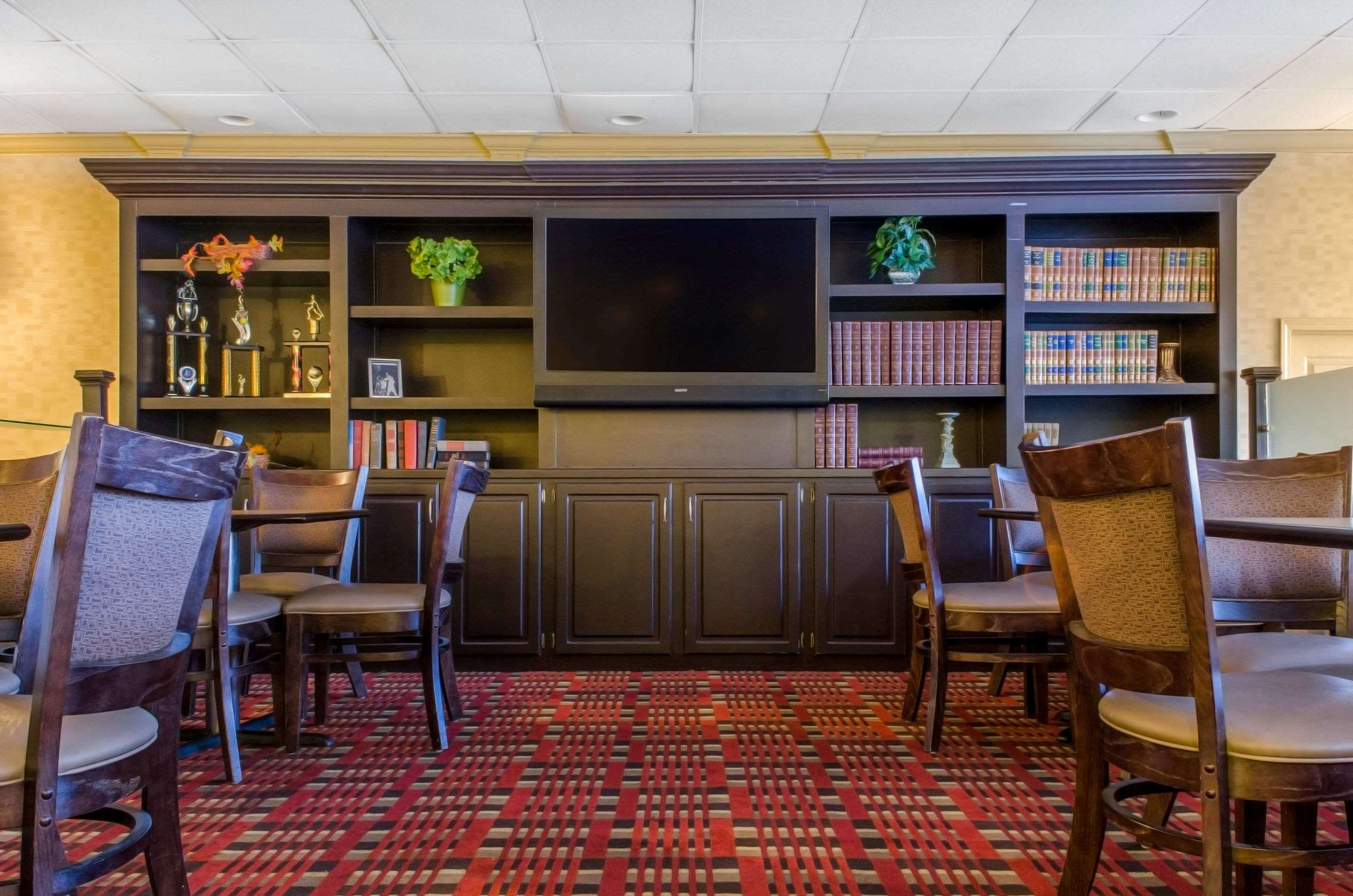 Enjoy breakfast in this seating area