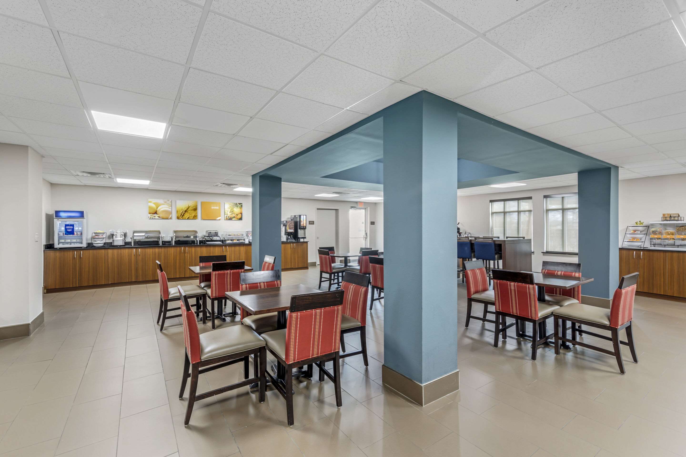 Spacious breakfast area
