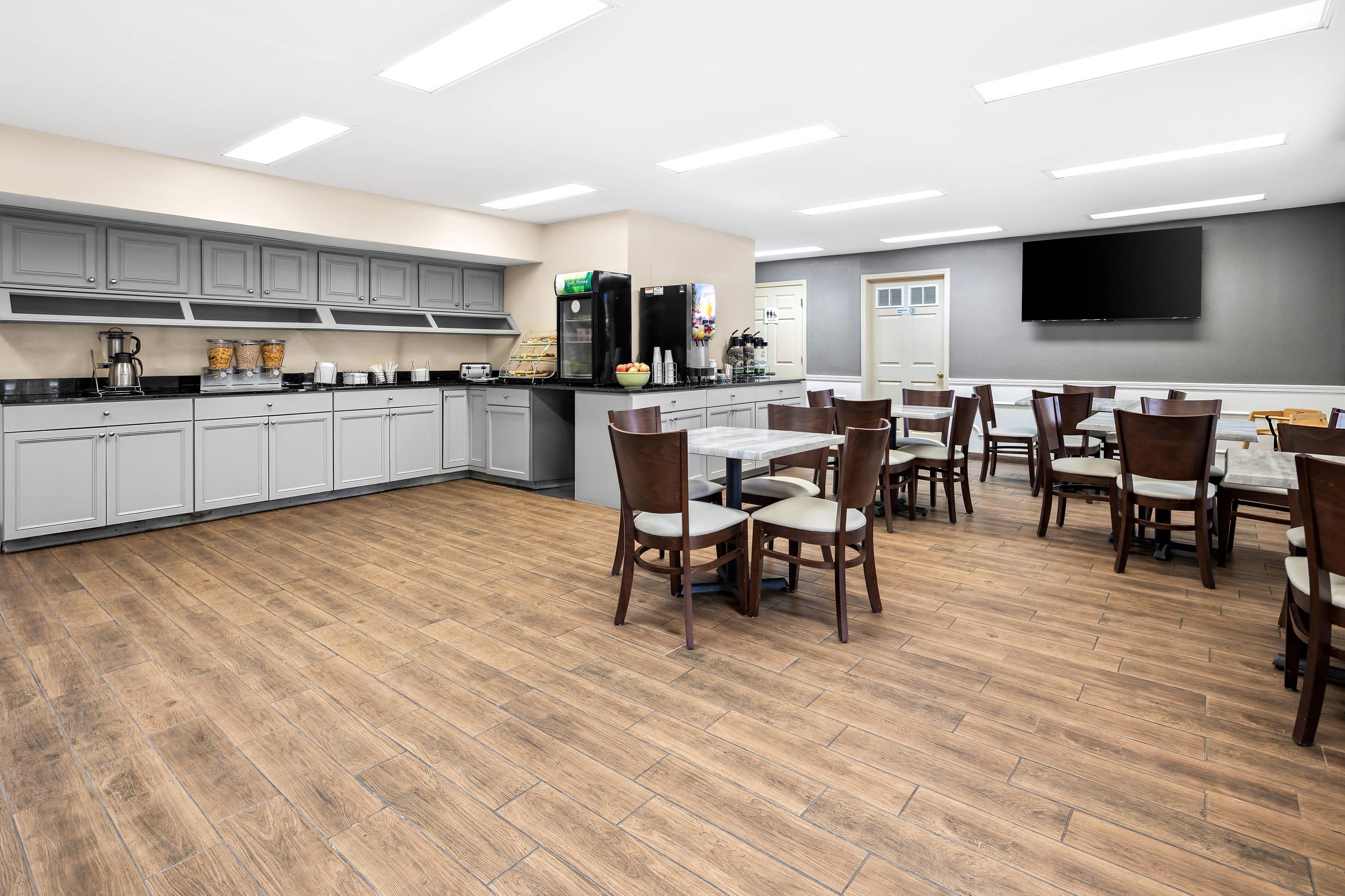 Enjoy breakfast in this seating area