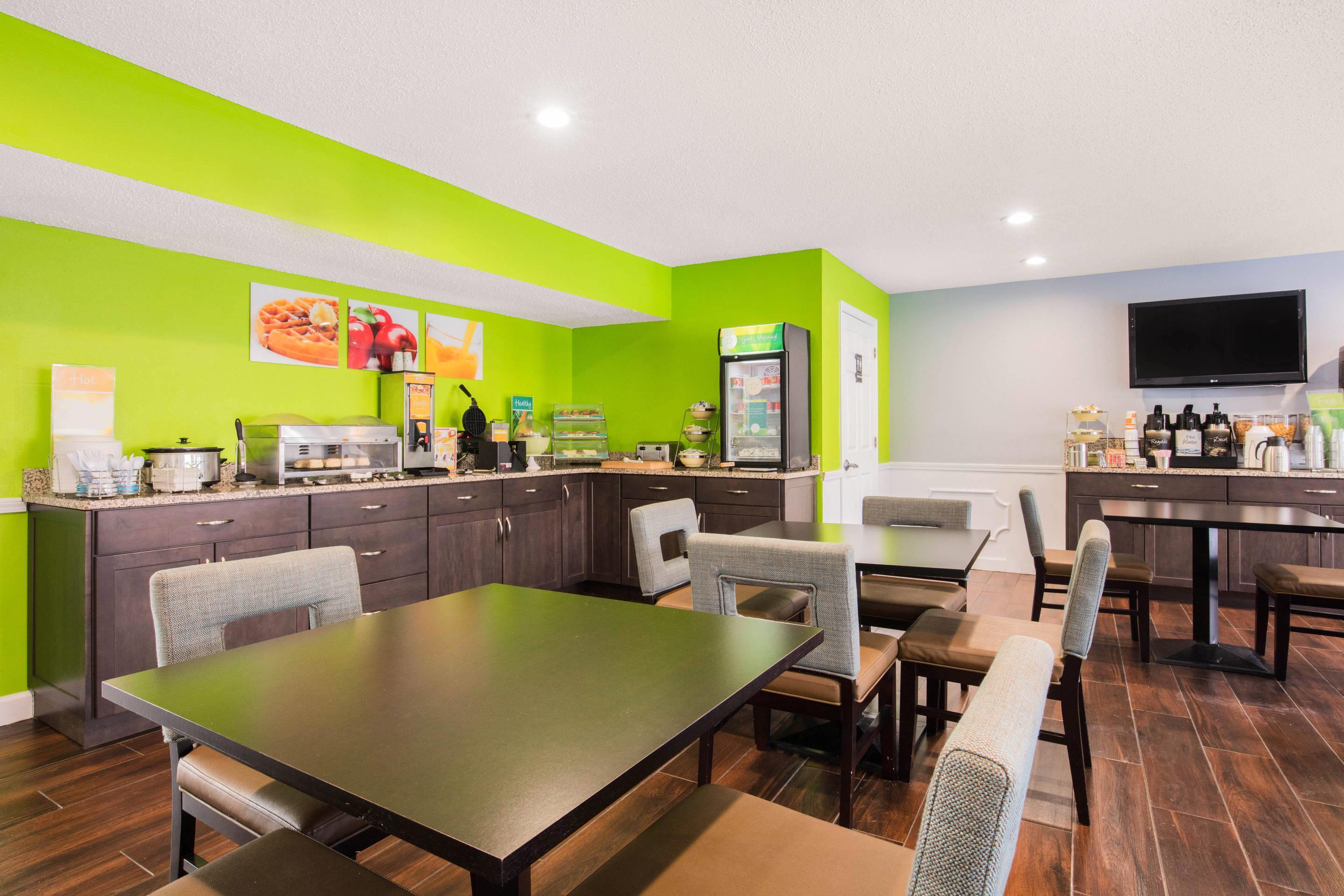 Enjoy breakfast in this seating area
