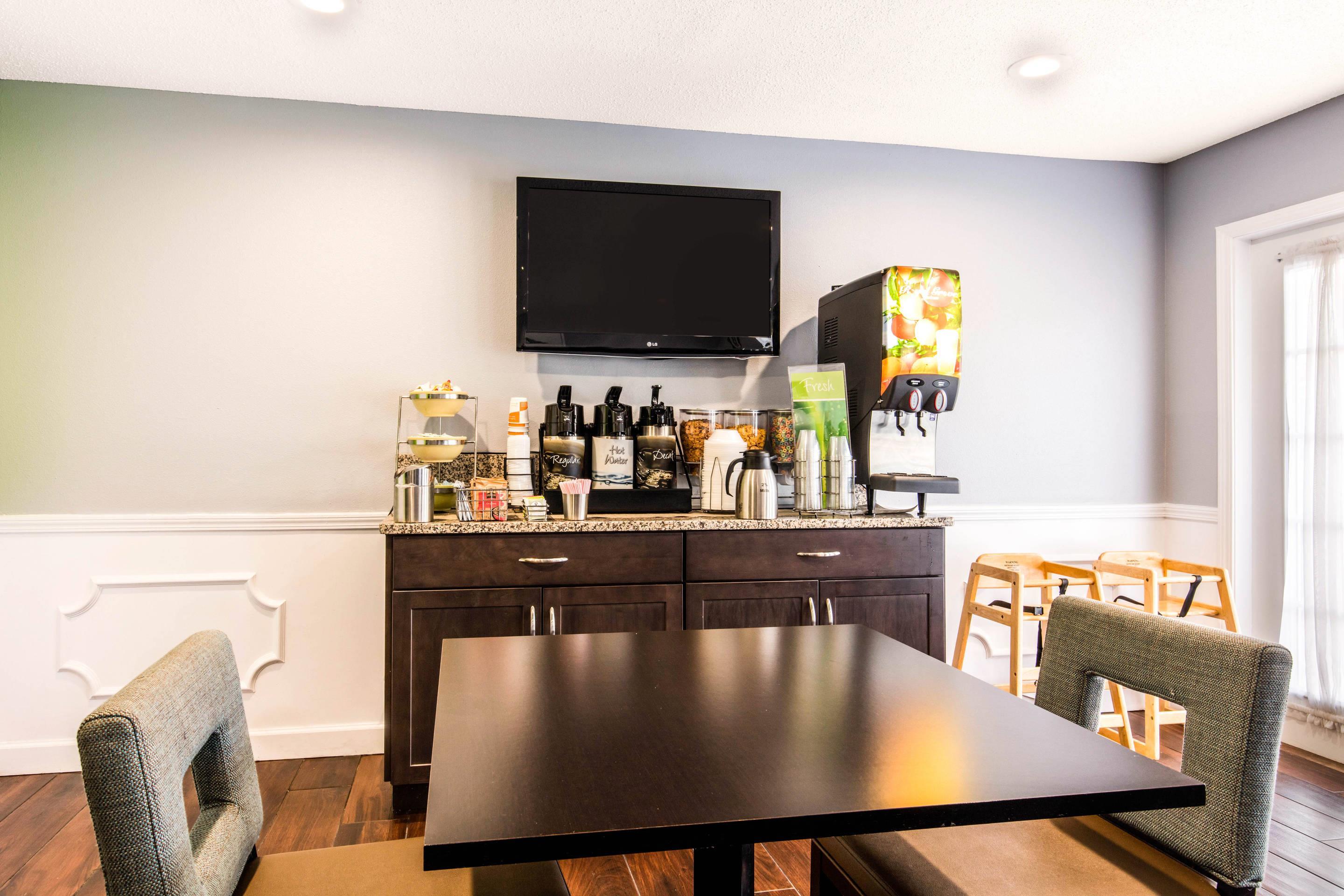 Enjoy breakfast in this seating area