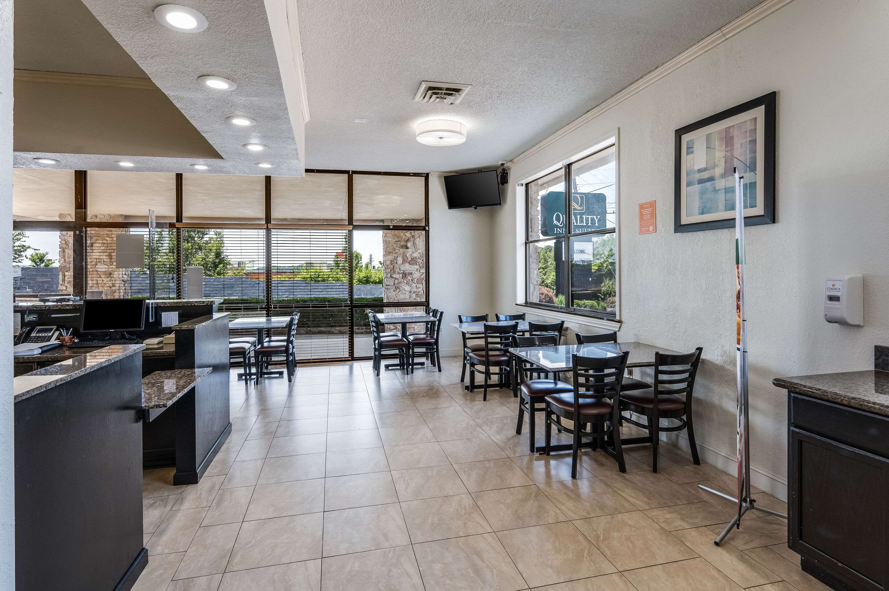 Spacious breakfast area
