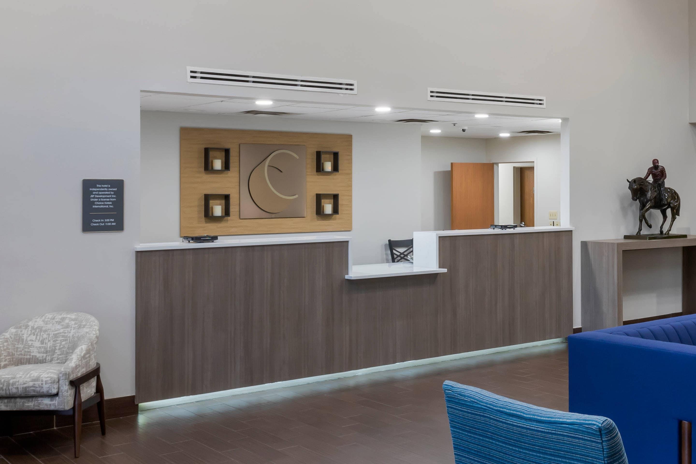 Front desk with friendly staff