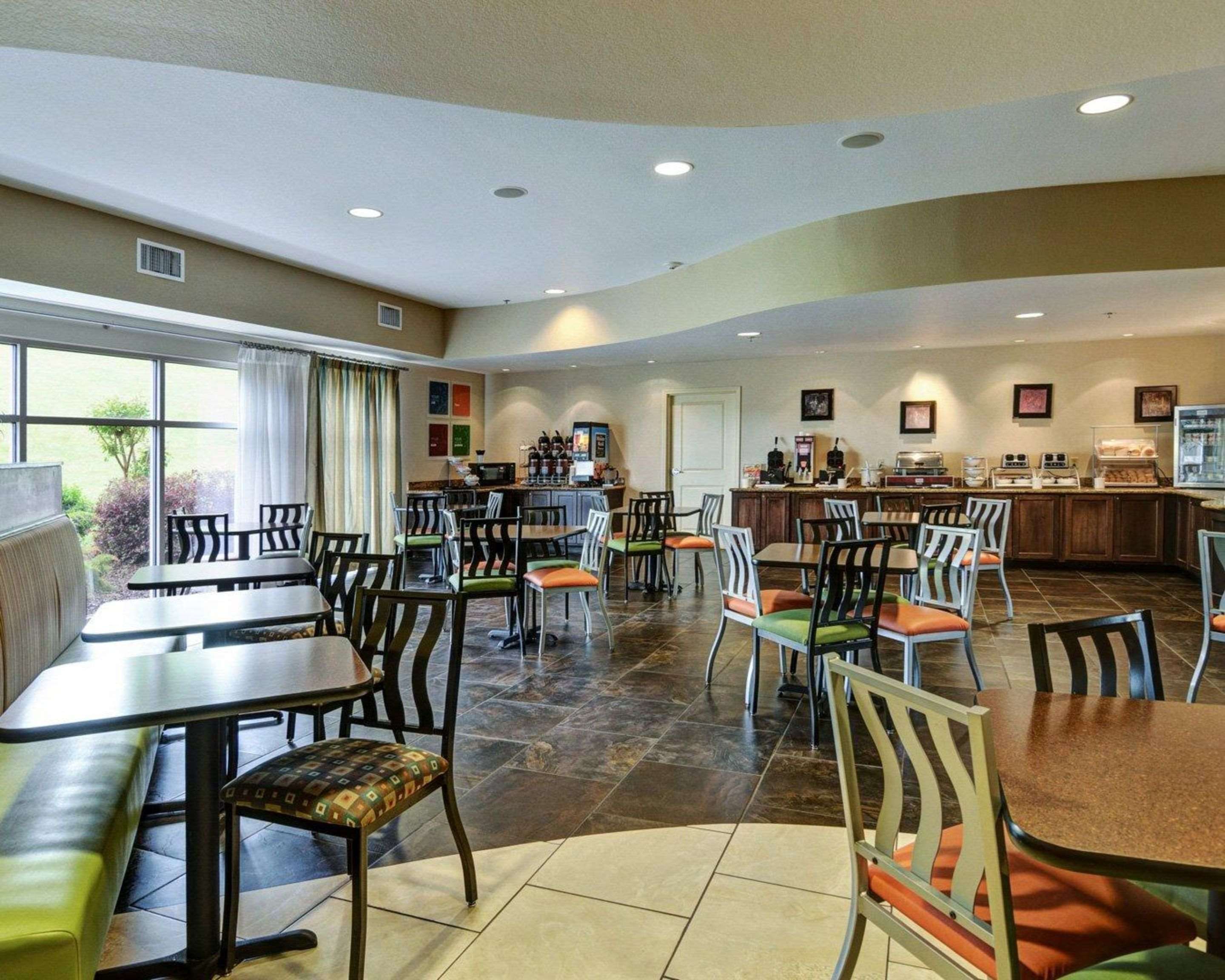 Enjoy breakfast in this seating area