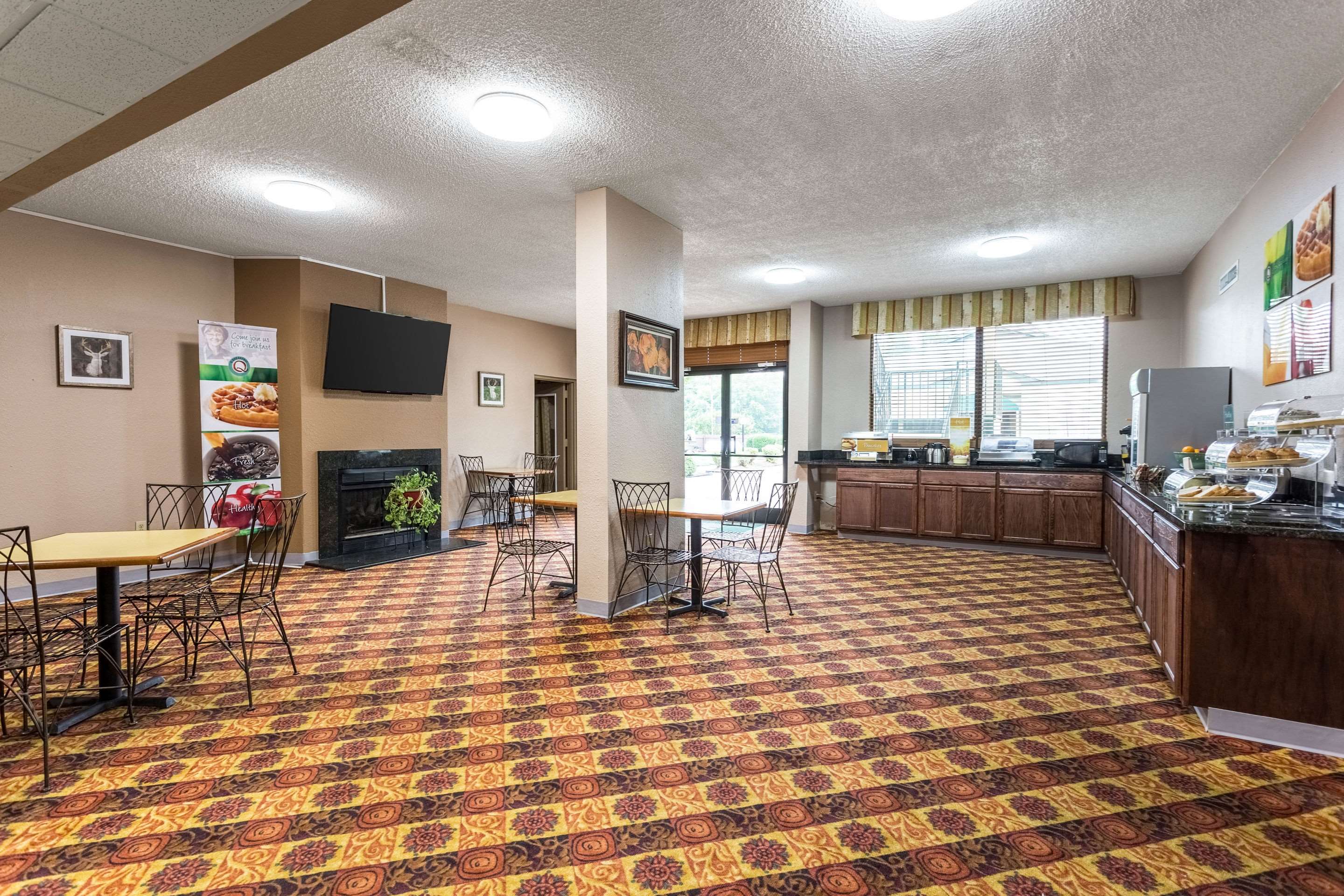 Enjoy breakfast in this seating area