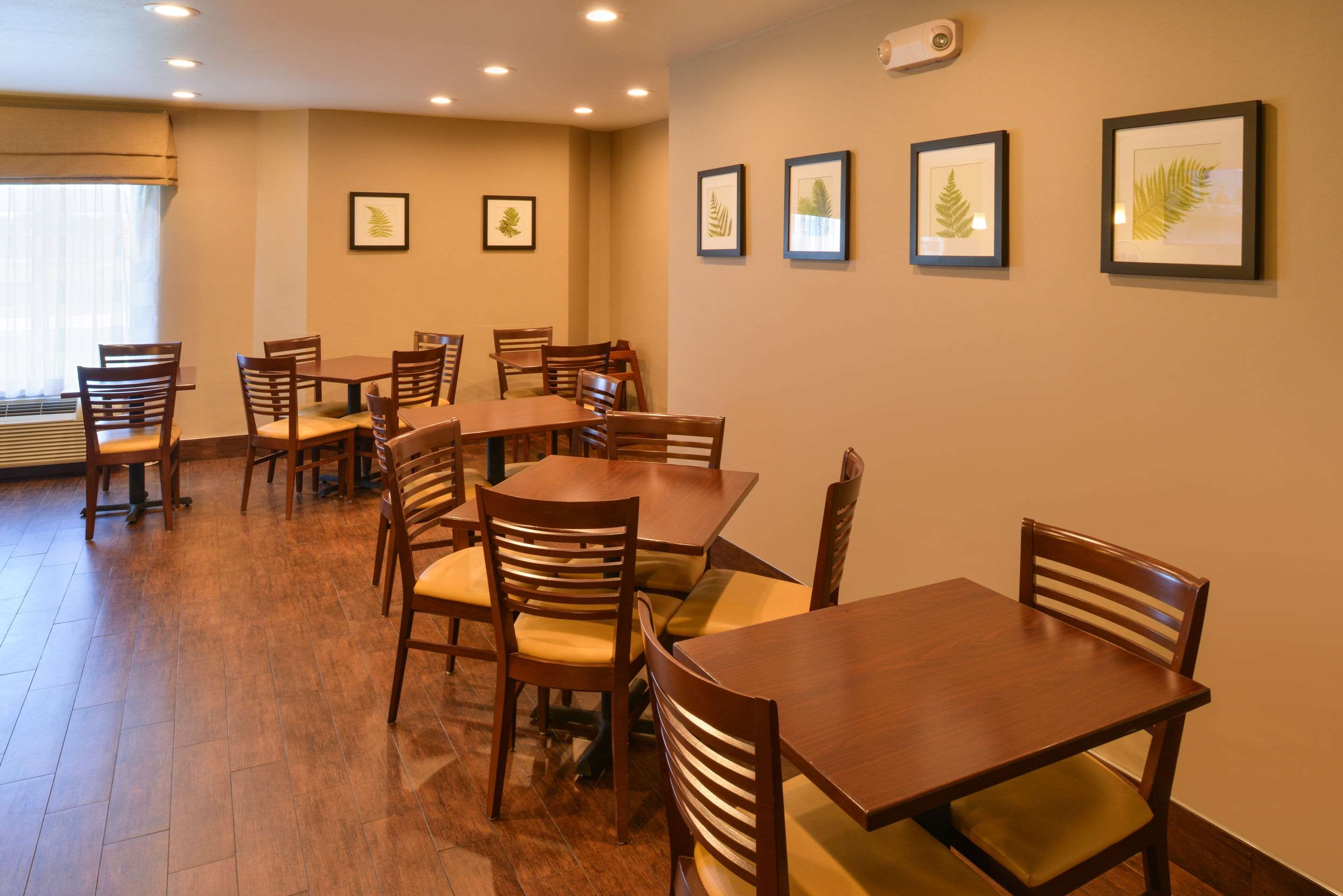 Enjoy breakfast in this seating area
