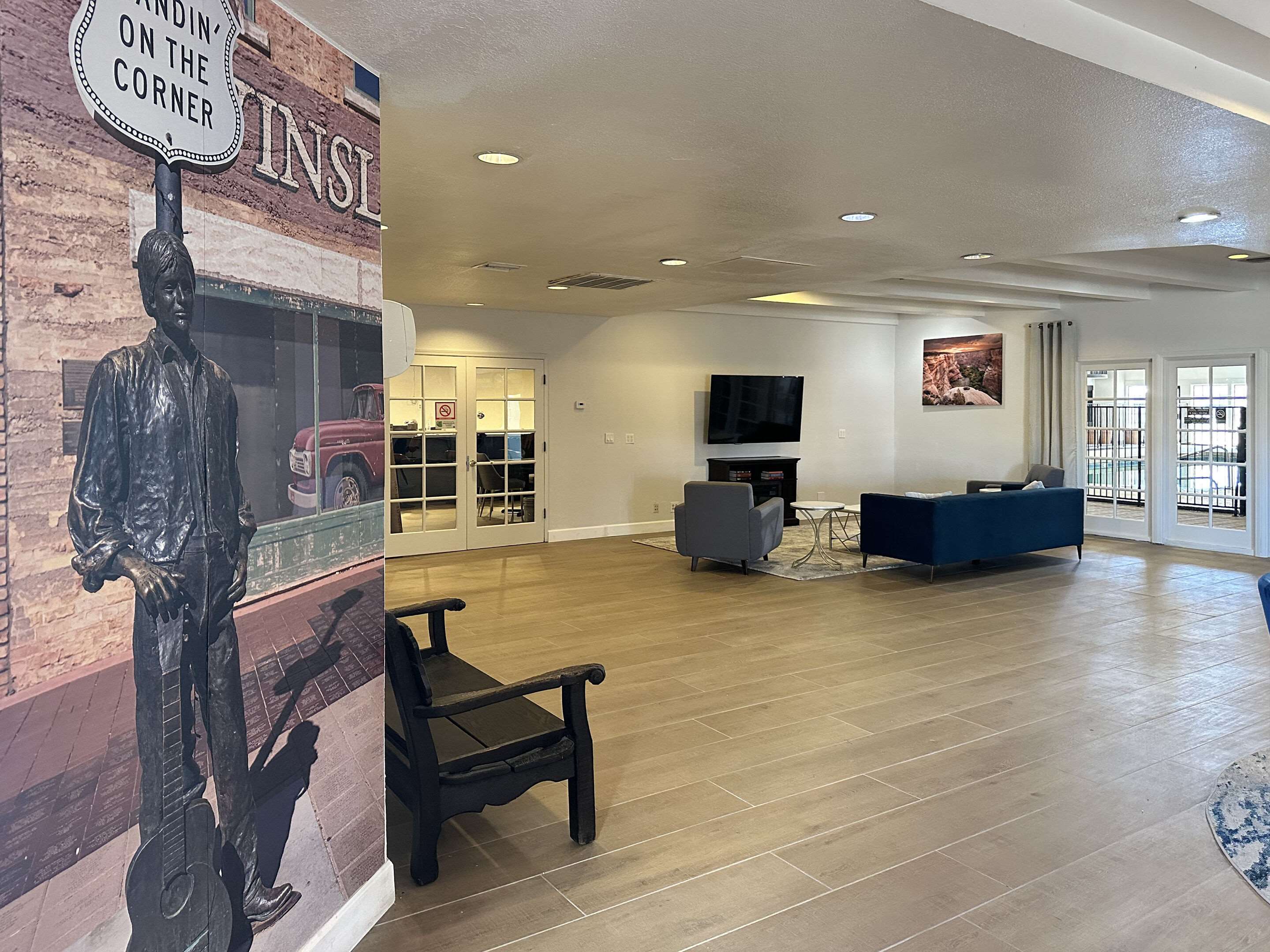 Spacious lobby