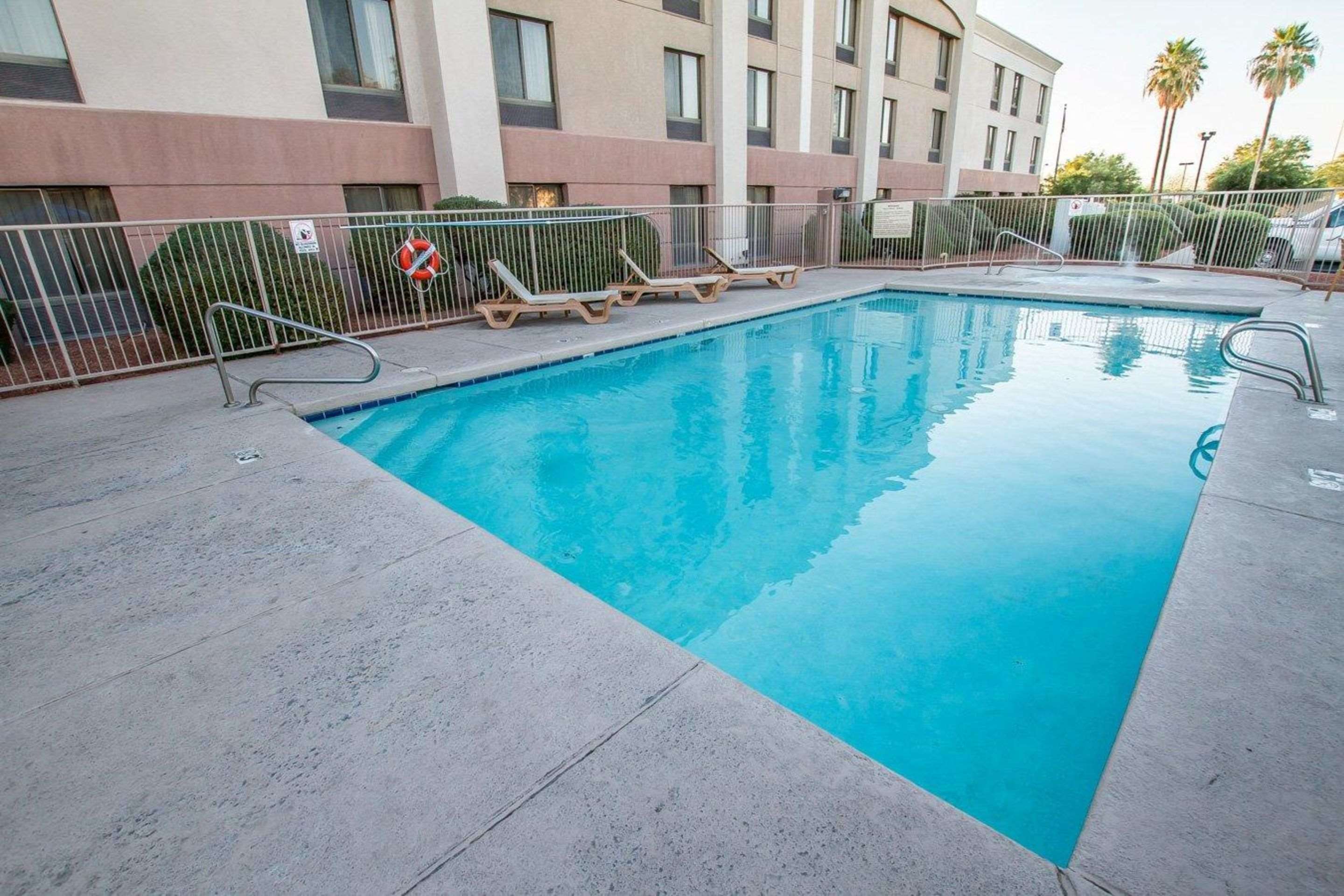 Outdoor pool with sundeck