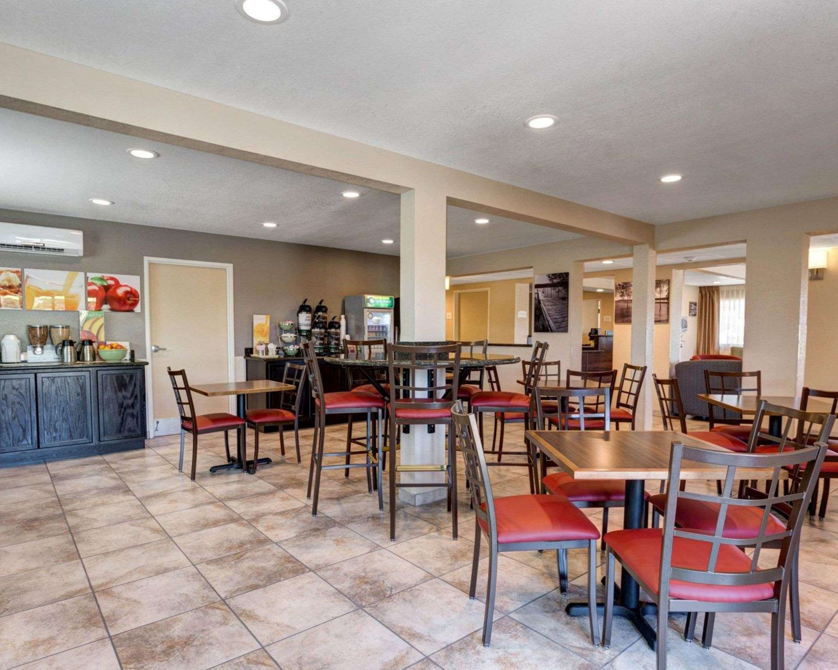 Enjoy breakfast in this seating area