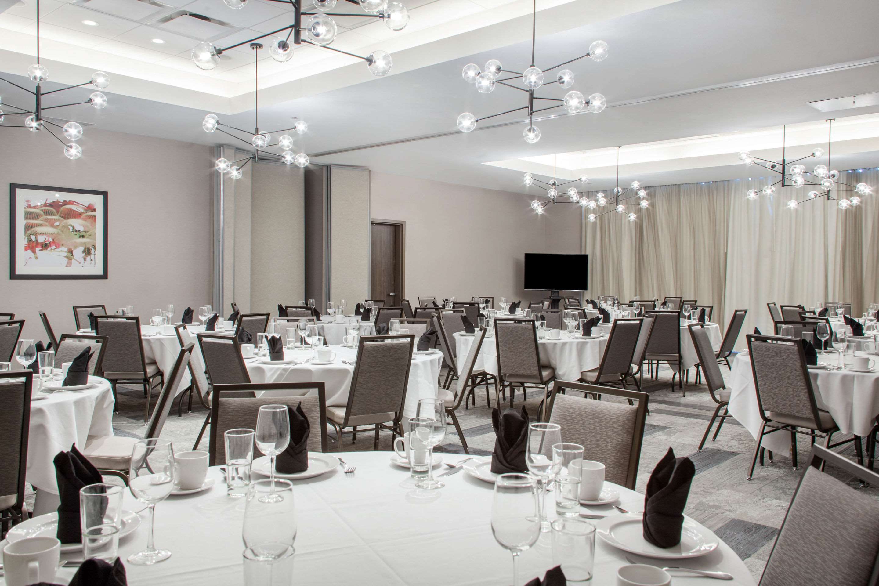 Banquet meeting room with audiovisual equipment | Cambria Hotel Phoenix - North Scottsdale