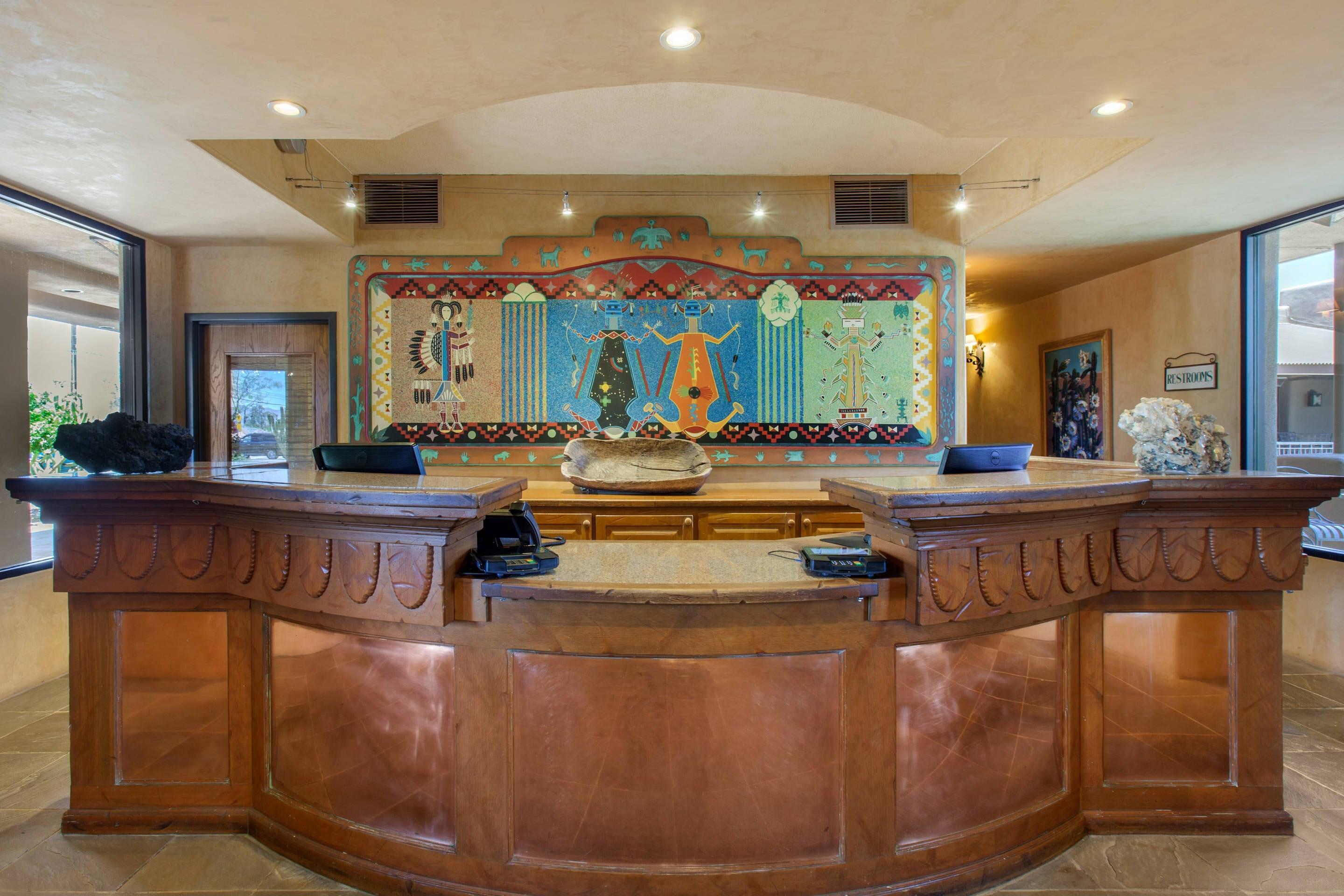 Front desk with friendly staff