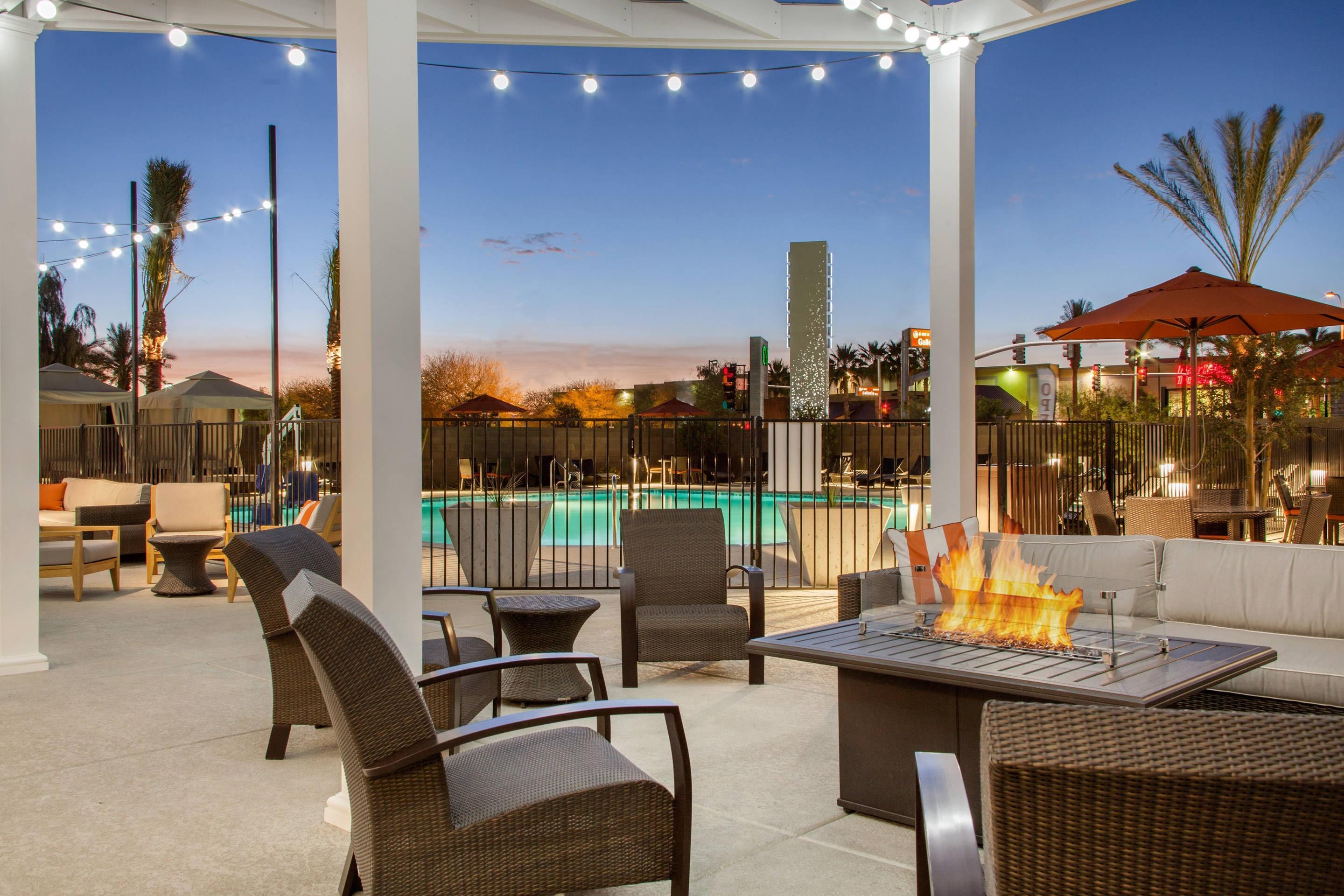 Poolside patio