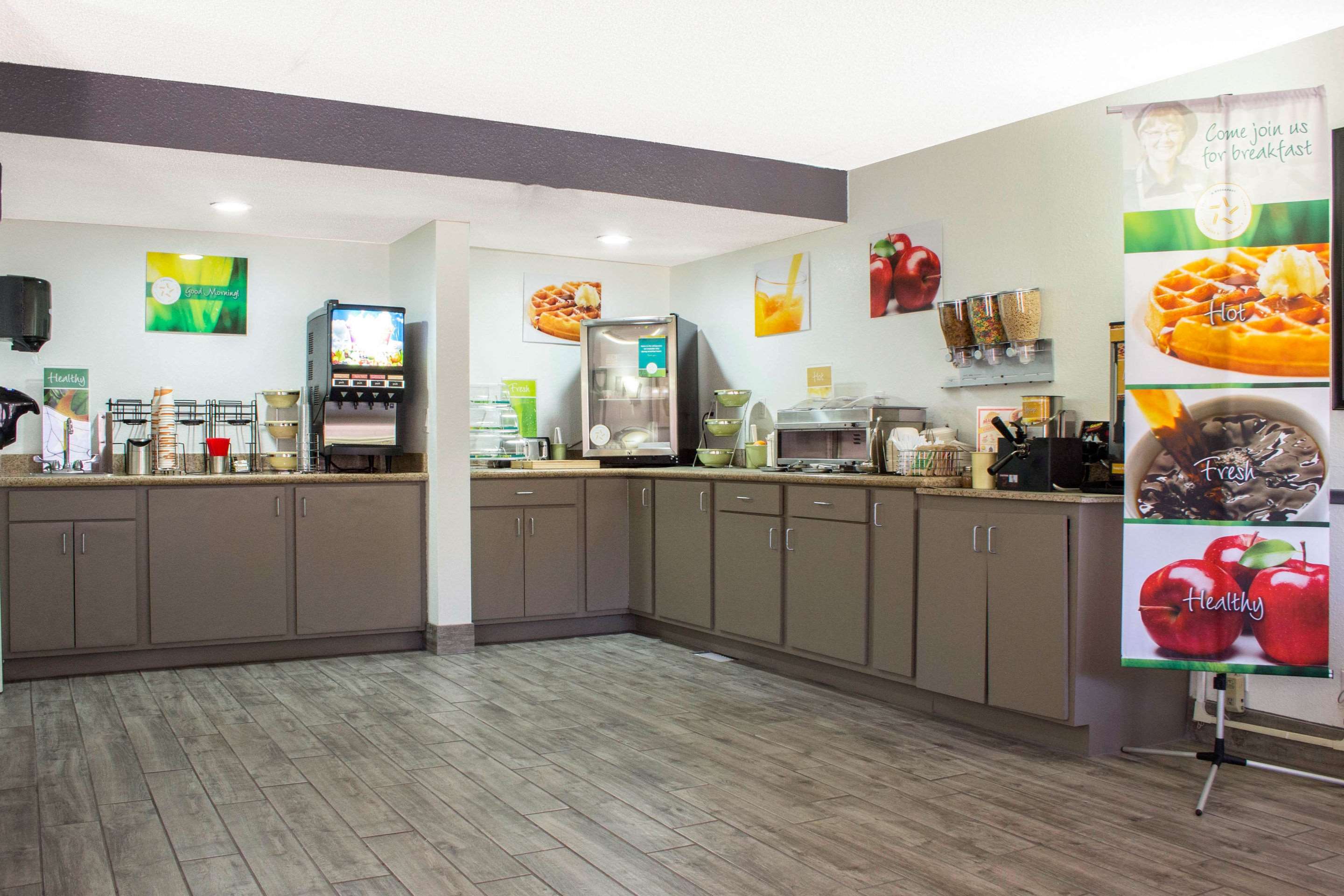 Enjoy breakfast in this seating area