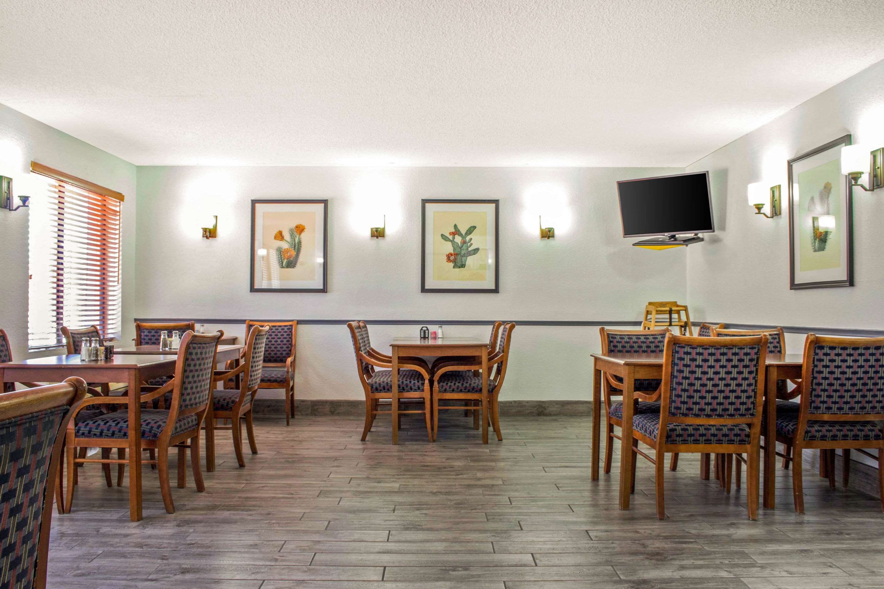 Enjoy breakfast in this seating area