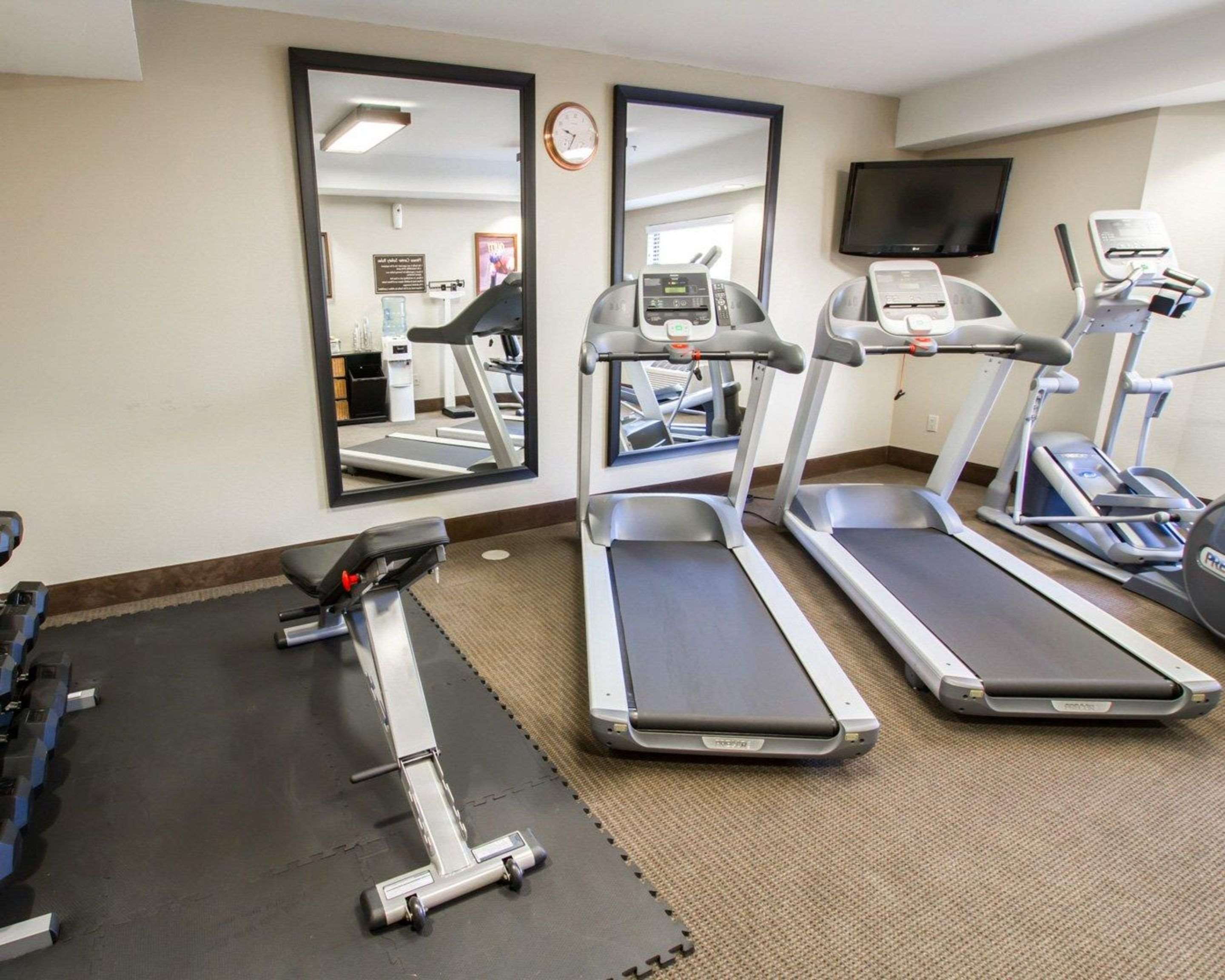 Fitness center with free weights