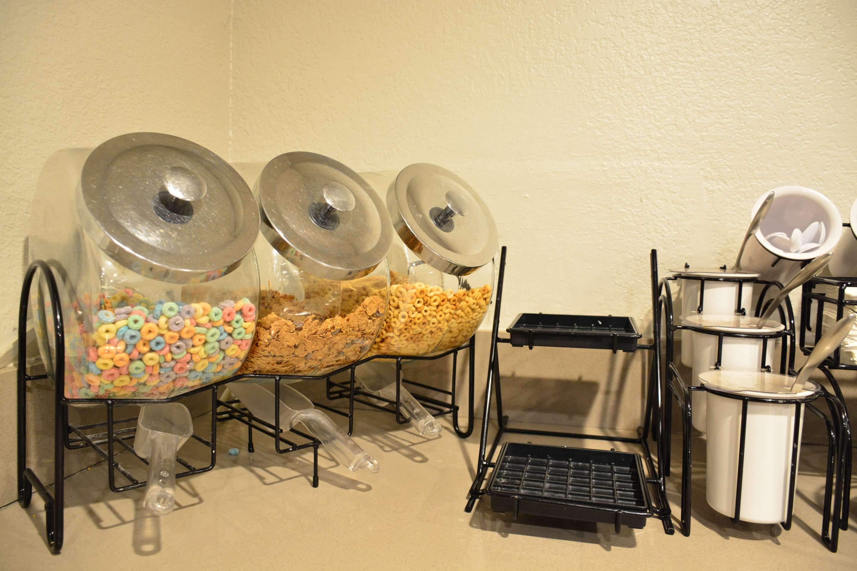 Assorted breakfast items | Comfort Inn & Suites Moreno Valley near March Air Reserve Base