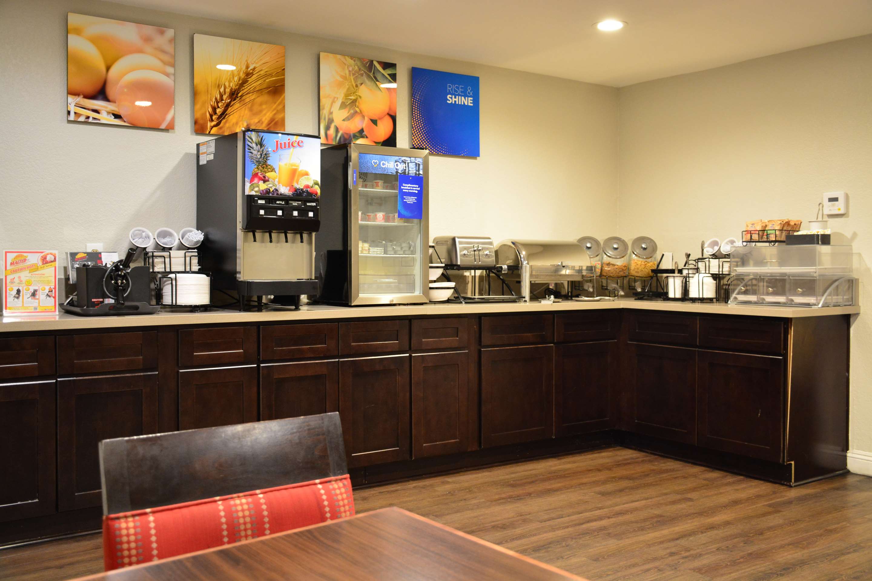 Assorted breakfast items | Comfort Inn & Suites Moreno Valley near March Air Reserve Base