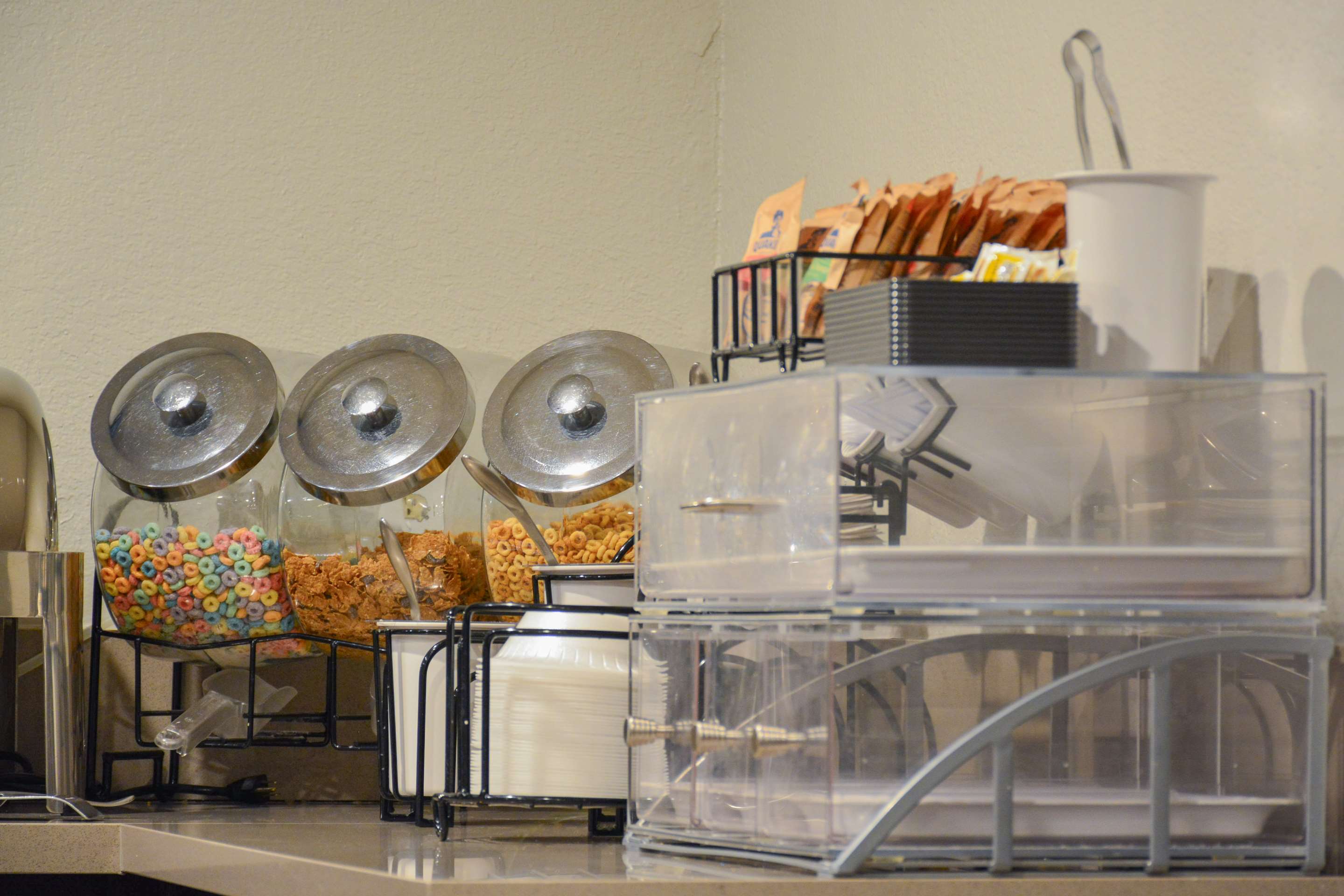 Assorted breakfast items | Comfort Inn & Suites Moreno Valley near March Air Reserve Base
