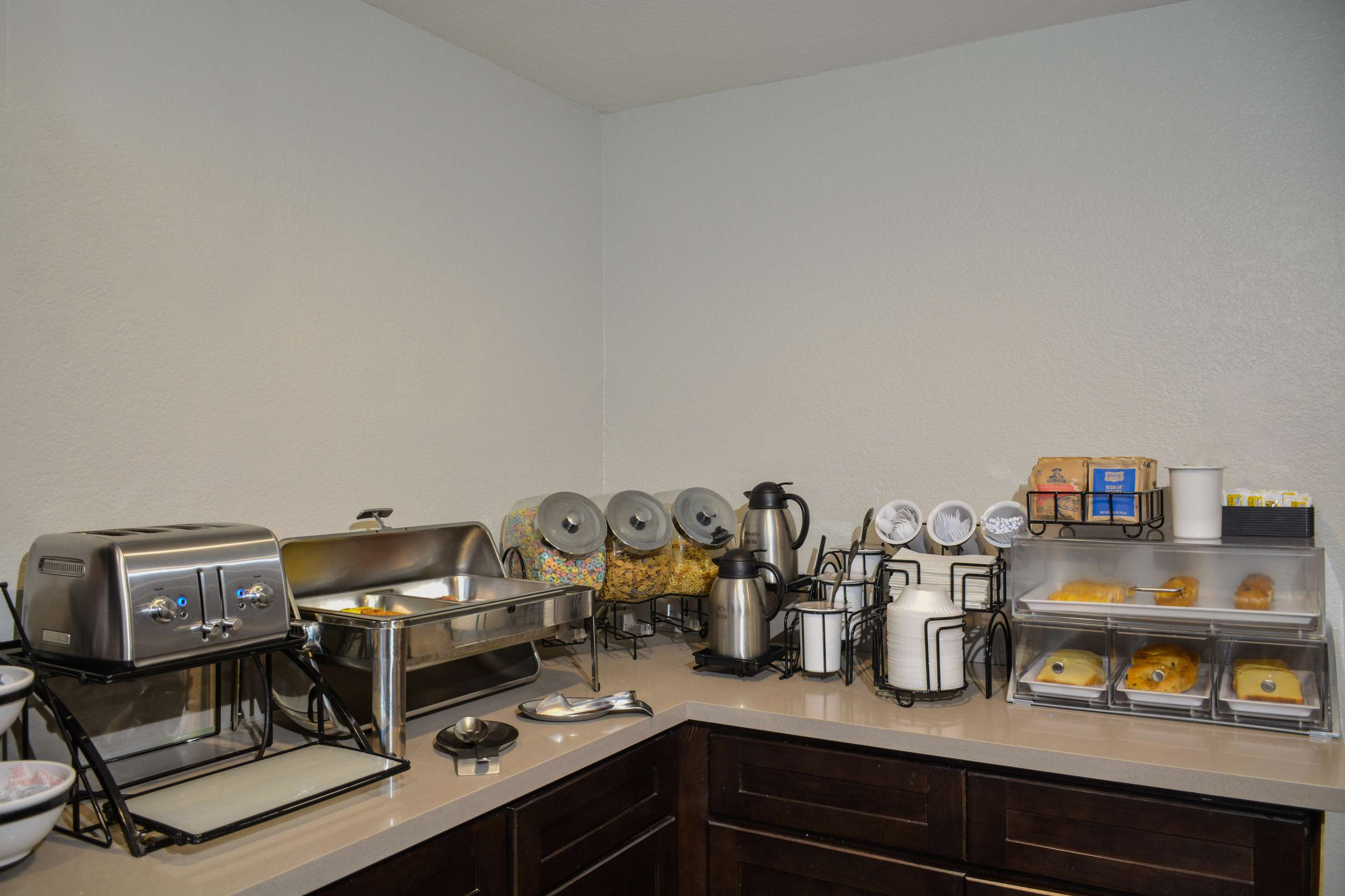 Assorted breakfast items | Comfort Inn & Suites Moreno Valley near March Air Reserve Base
