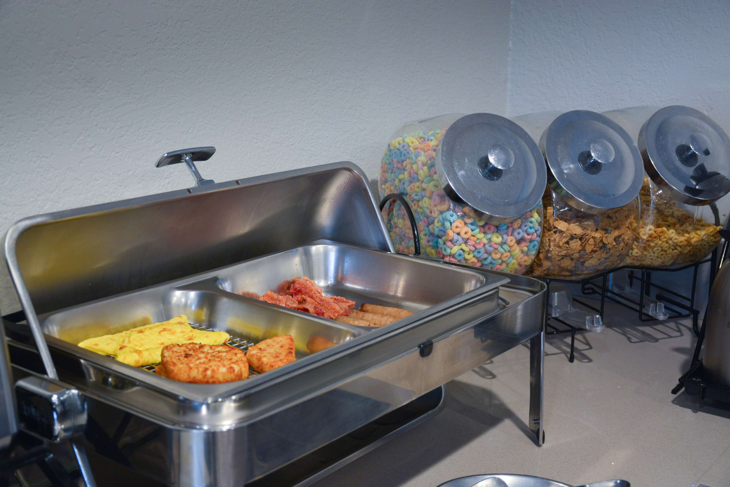 Assorted breakfast items | Comfort Inn & Suites Moreno Valley near March Air Reserve Base