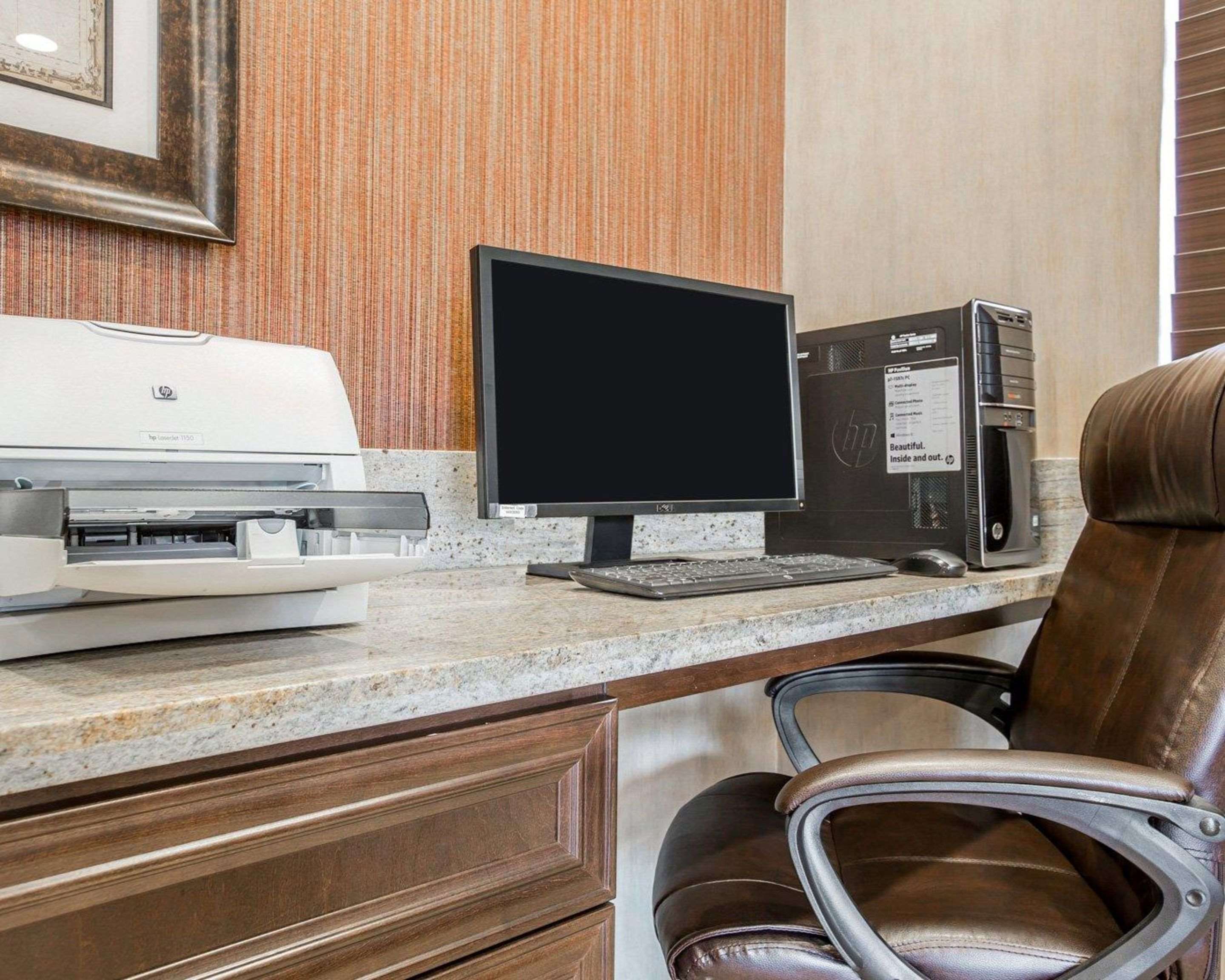 Business center with free wireless Internet access
