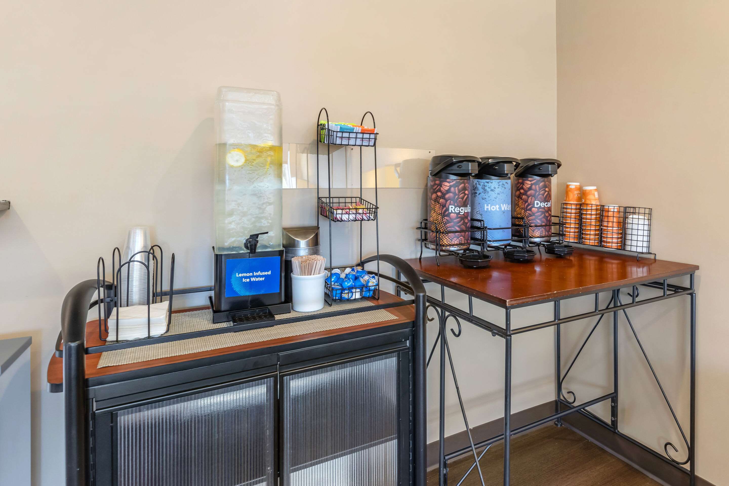 Free coffee and refreshments in the lobby
