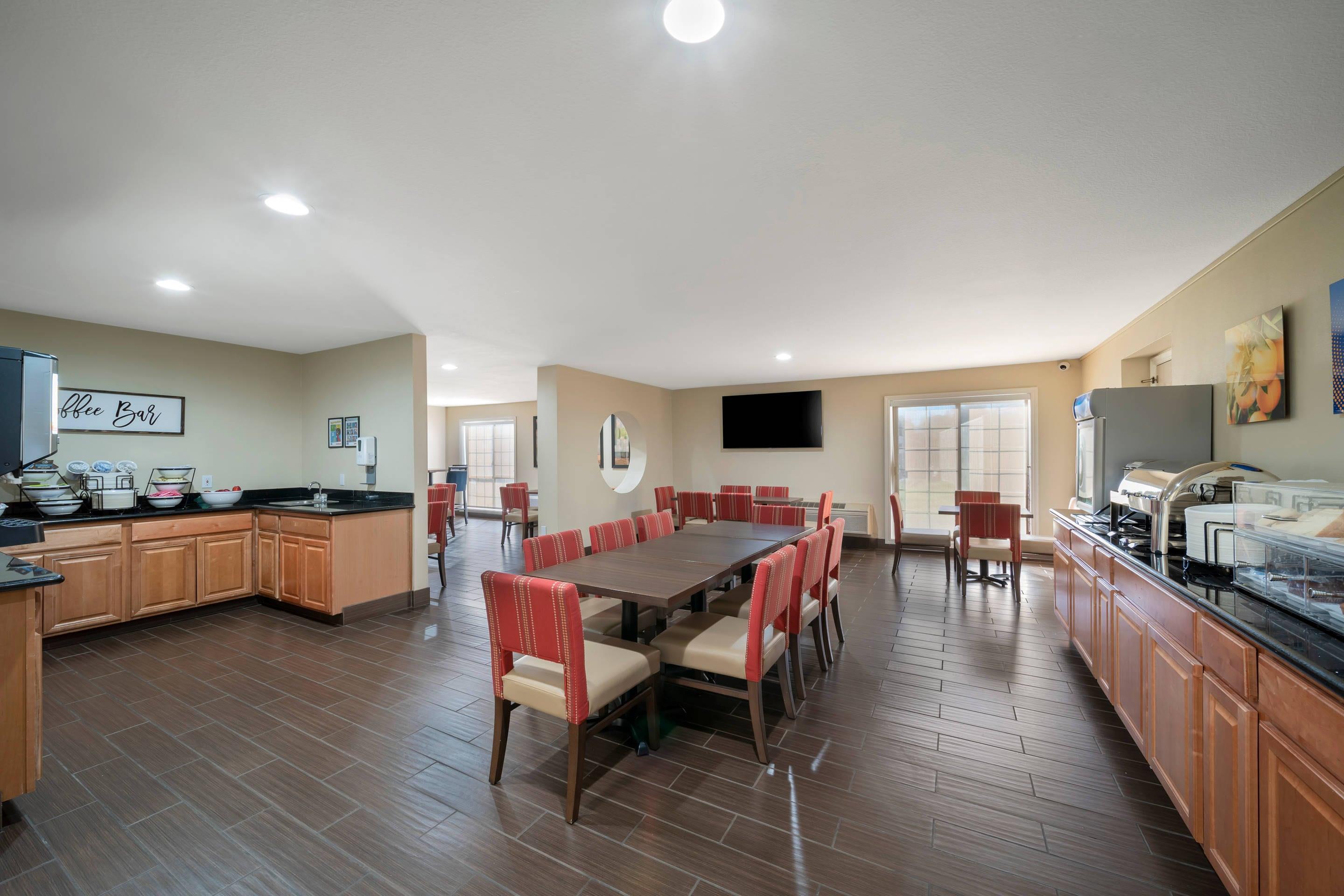 Spacious breakfast area