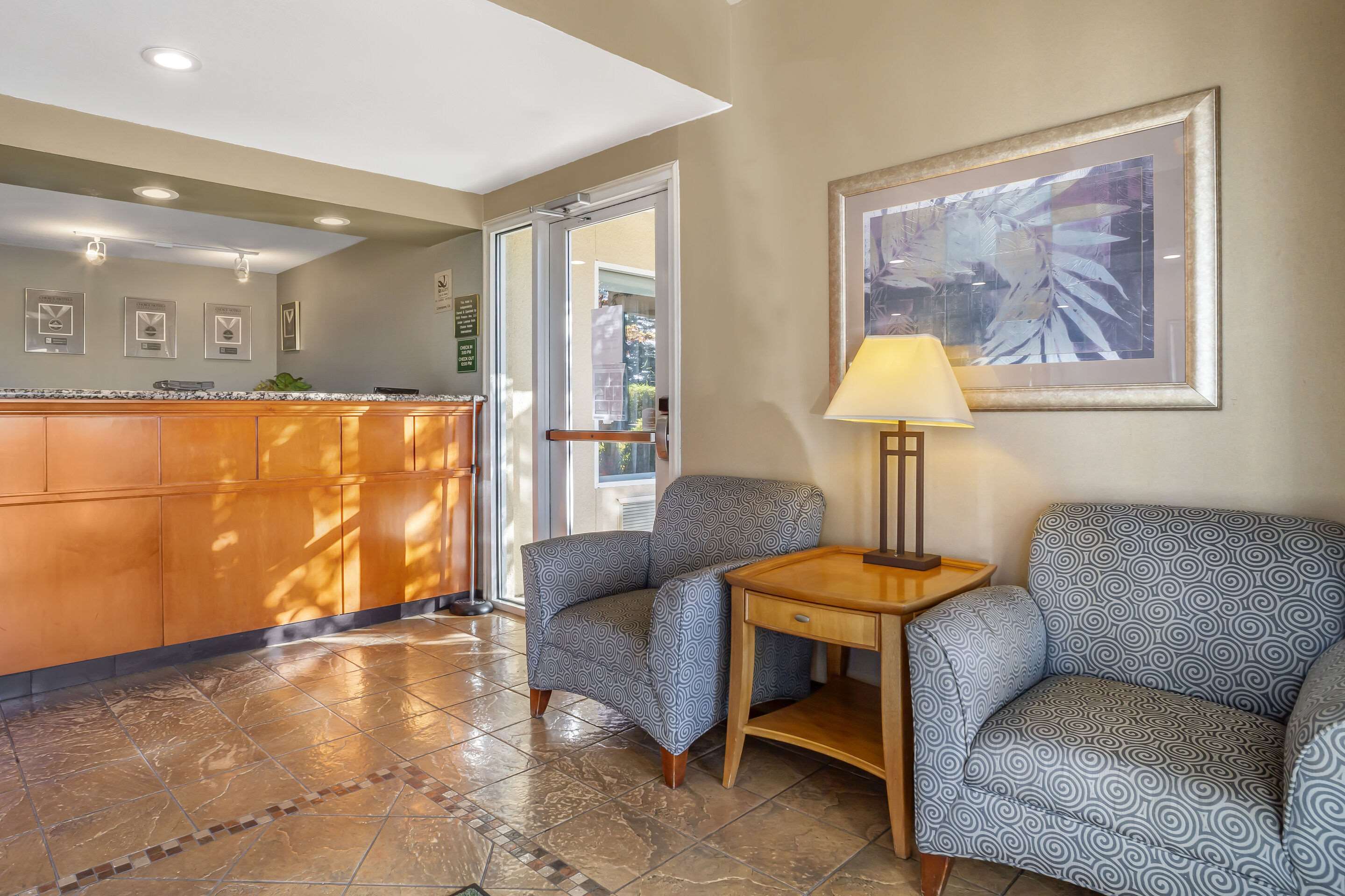 Lobby with sitting area | Quality Inn & Suites