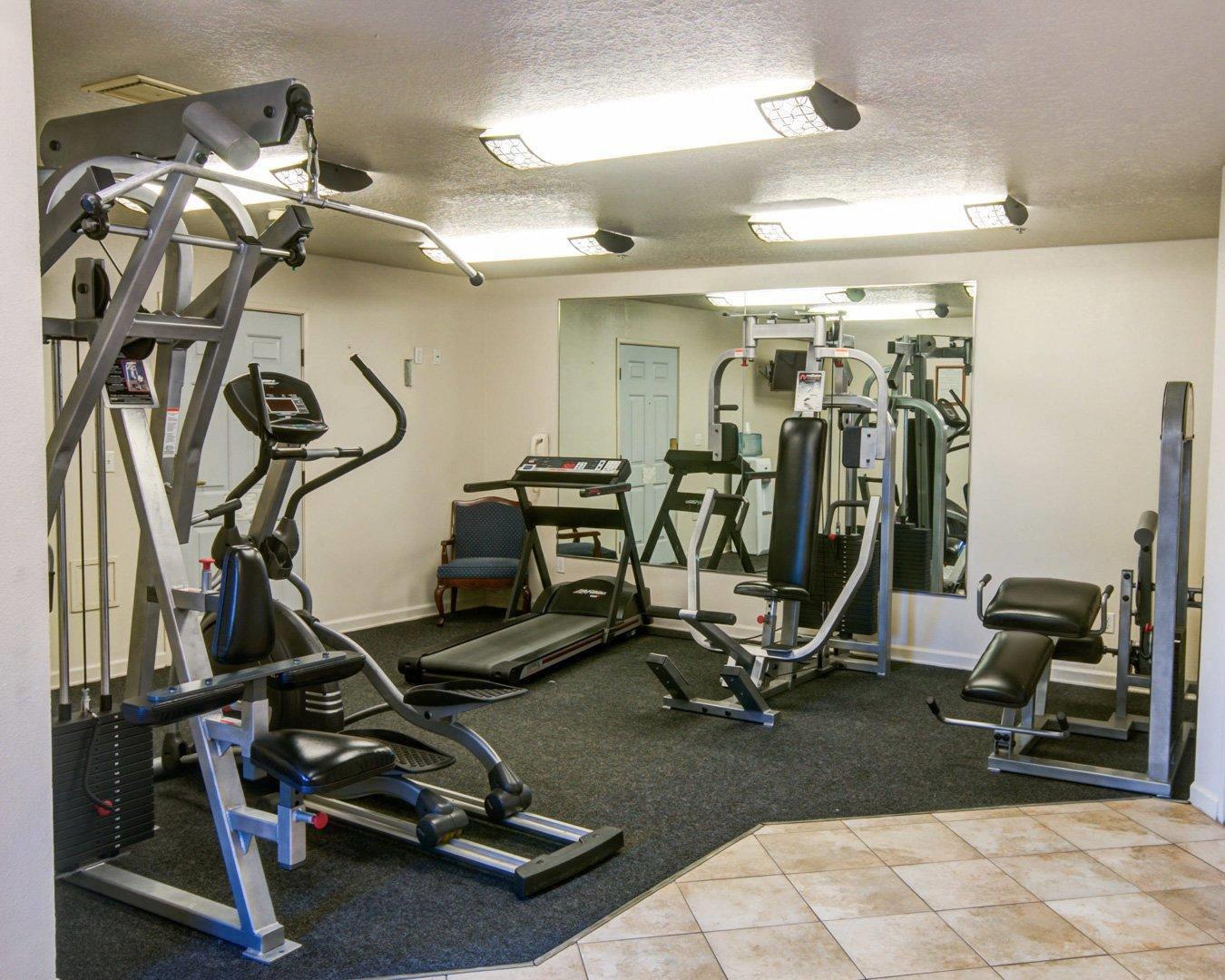 Exercise room with cardio equipment | Comfort Inn Redding