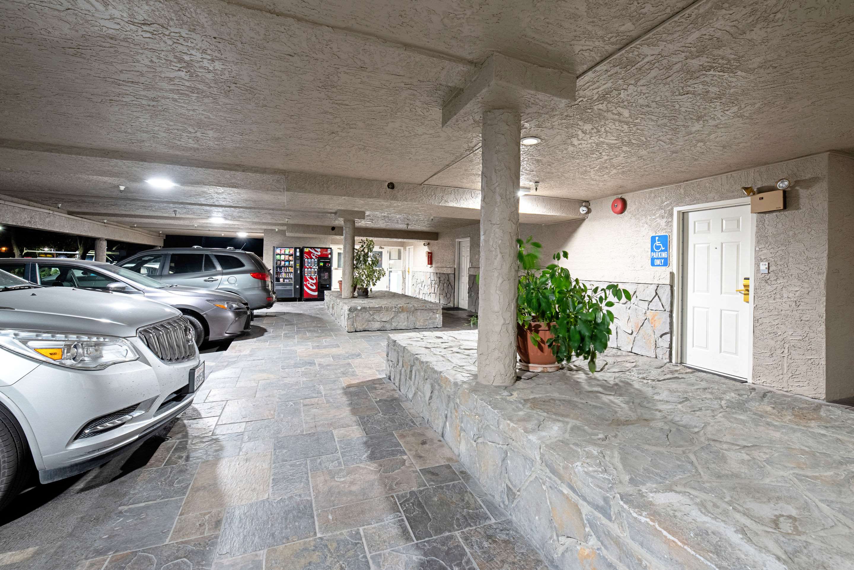 Covered parking area