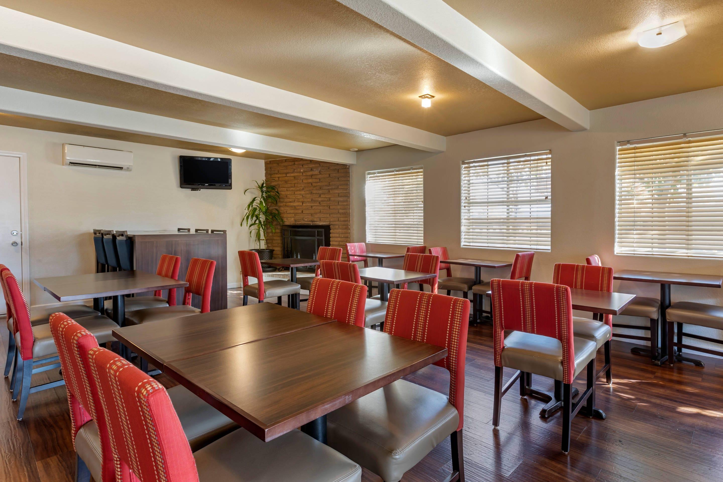 Enjoy breakfast in this seating area