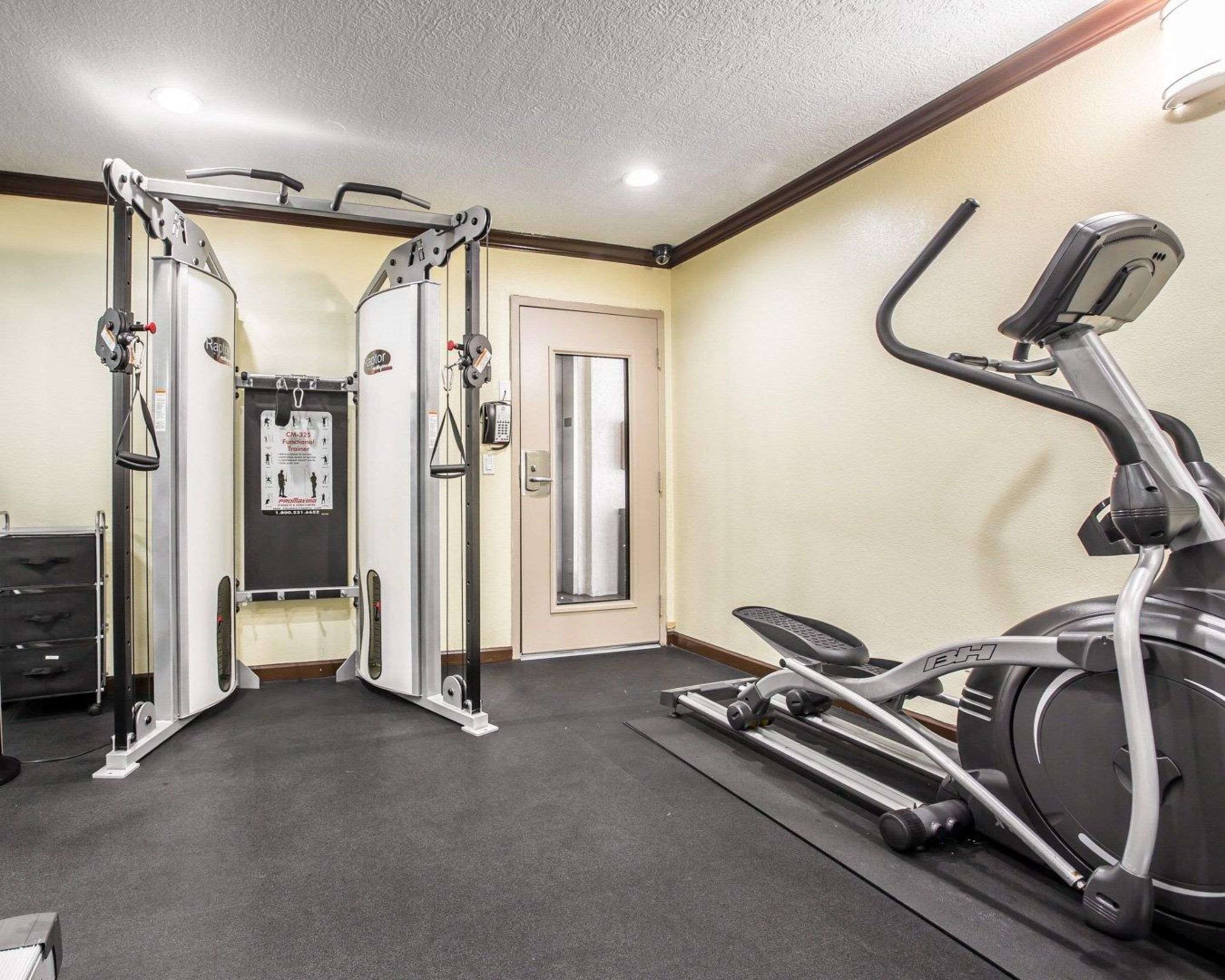 Fitness center with cardio equipment and weights