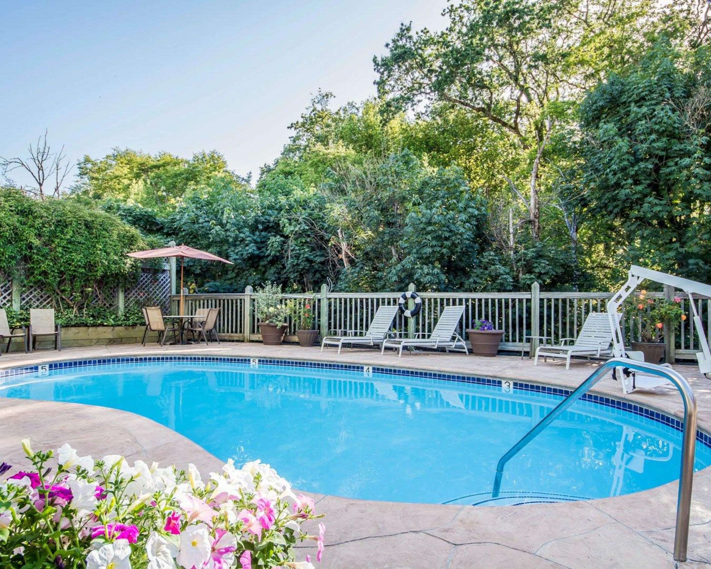 Outdoor pool with sundeck