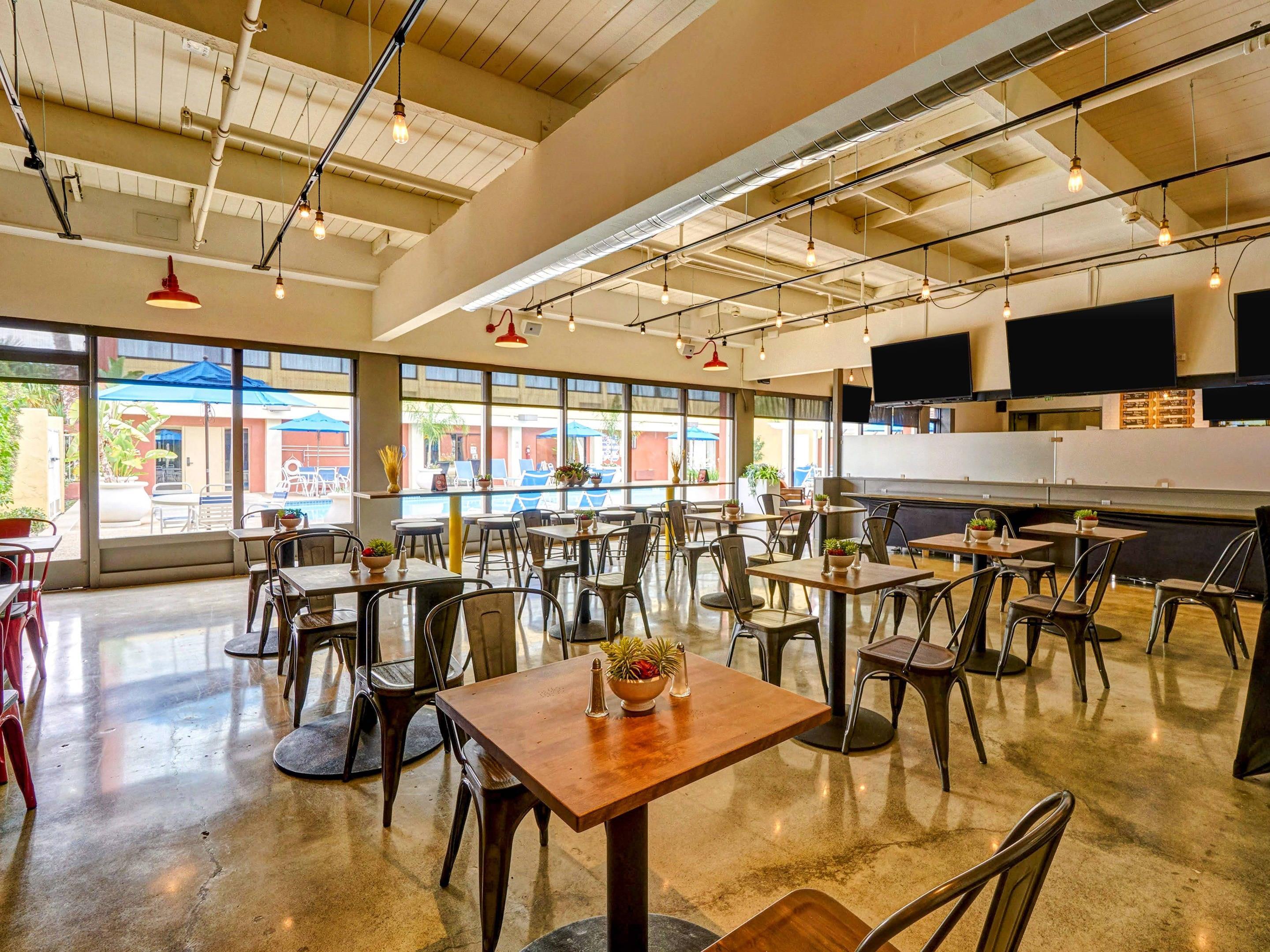 Enjoy breakfast in this seating area
