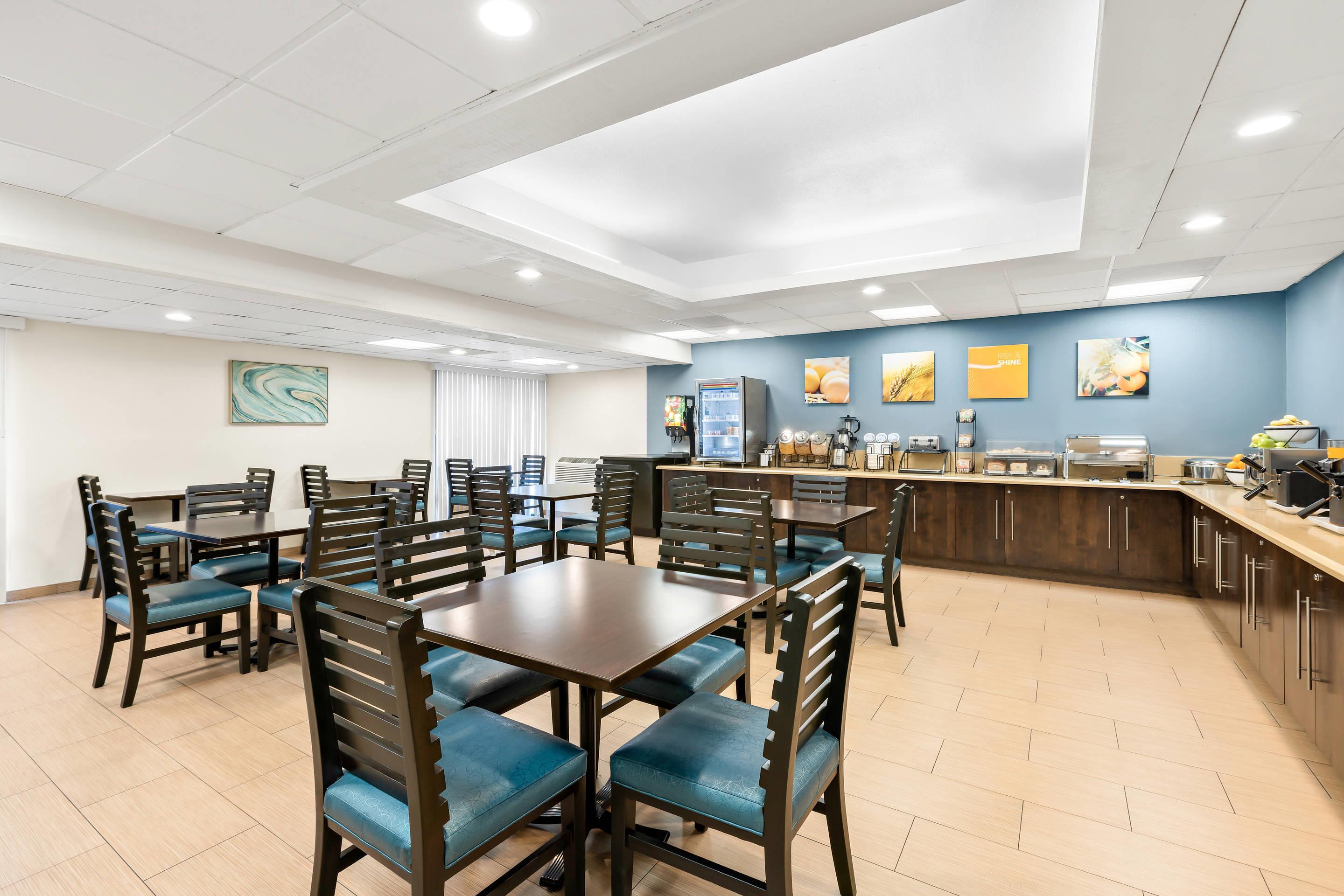 Enjoy breakfast in this seating area