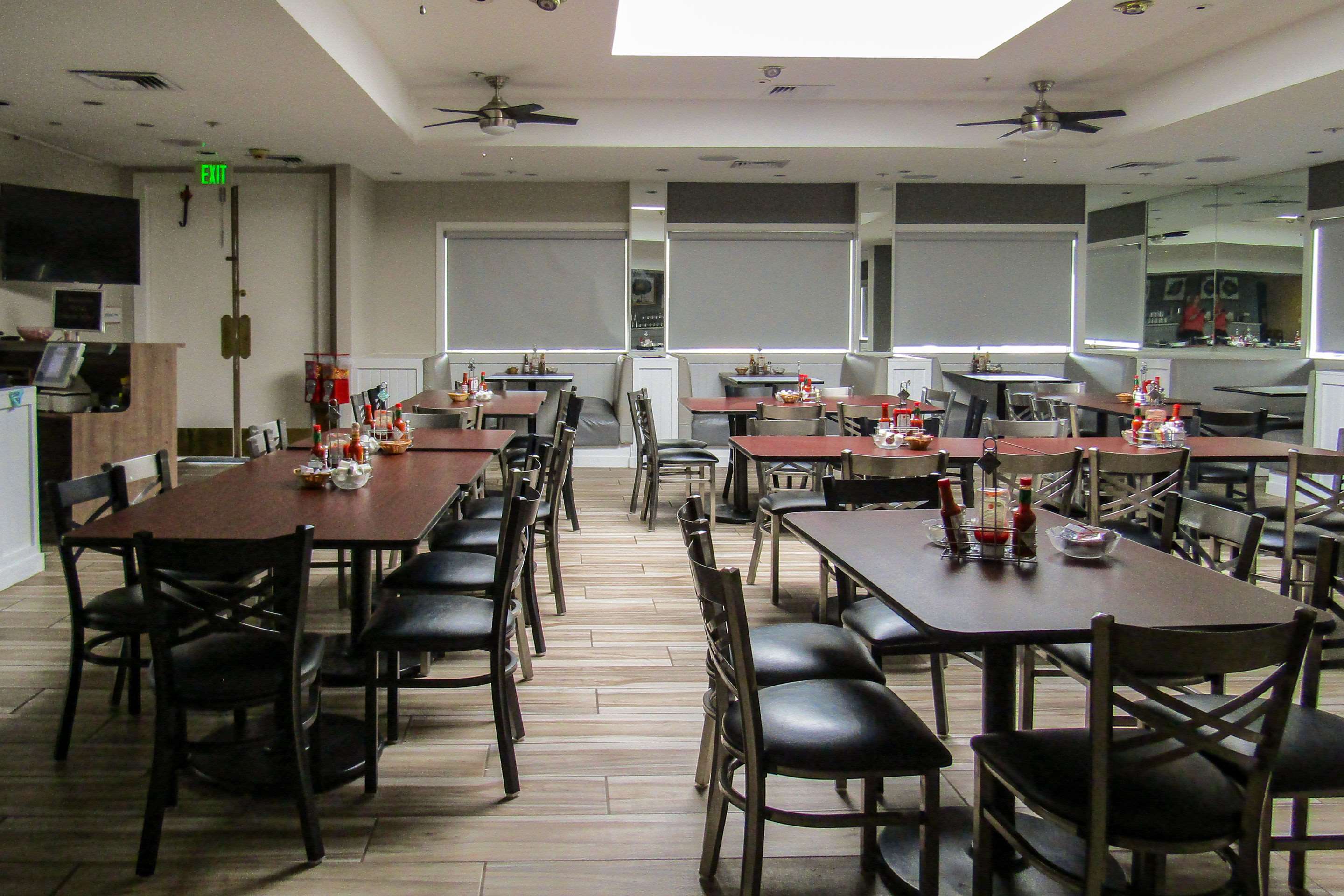 Enjoy breakfast in this seating area